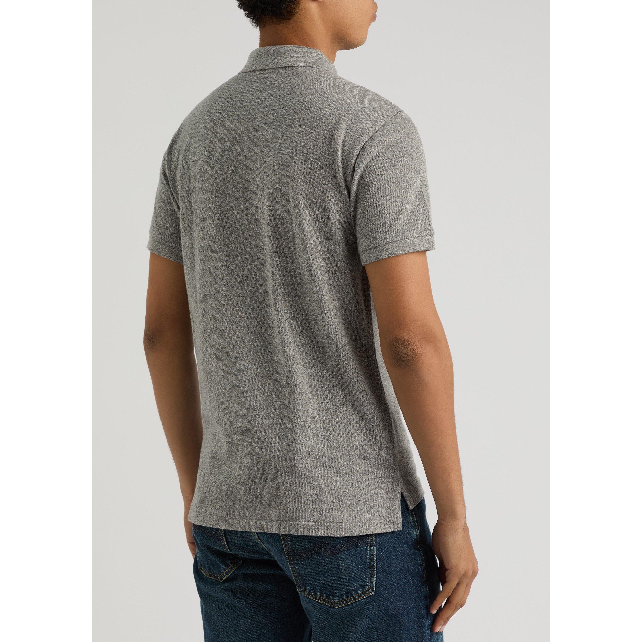 GREY - Polo Ralph Lauren - Men's Cotton Slim-Fit Short-Sleeve Polo - 3