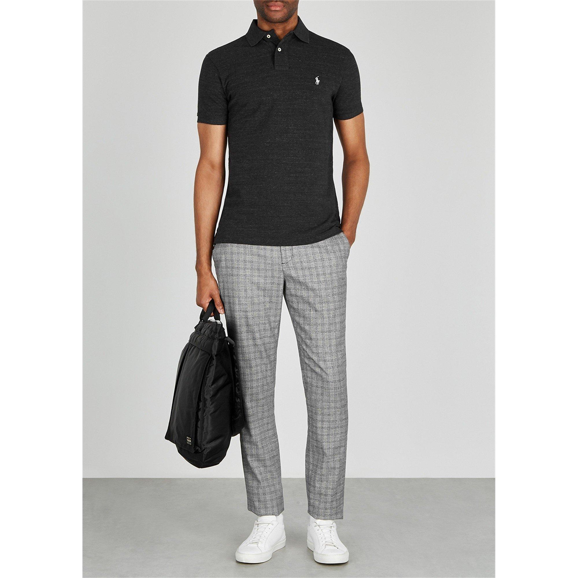 DARK GREY - Polo Ralph Lauren - Men's Cotton Slim-Fit Short-Sleeve Polo - 5