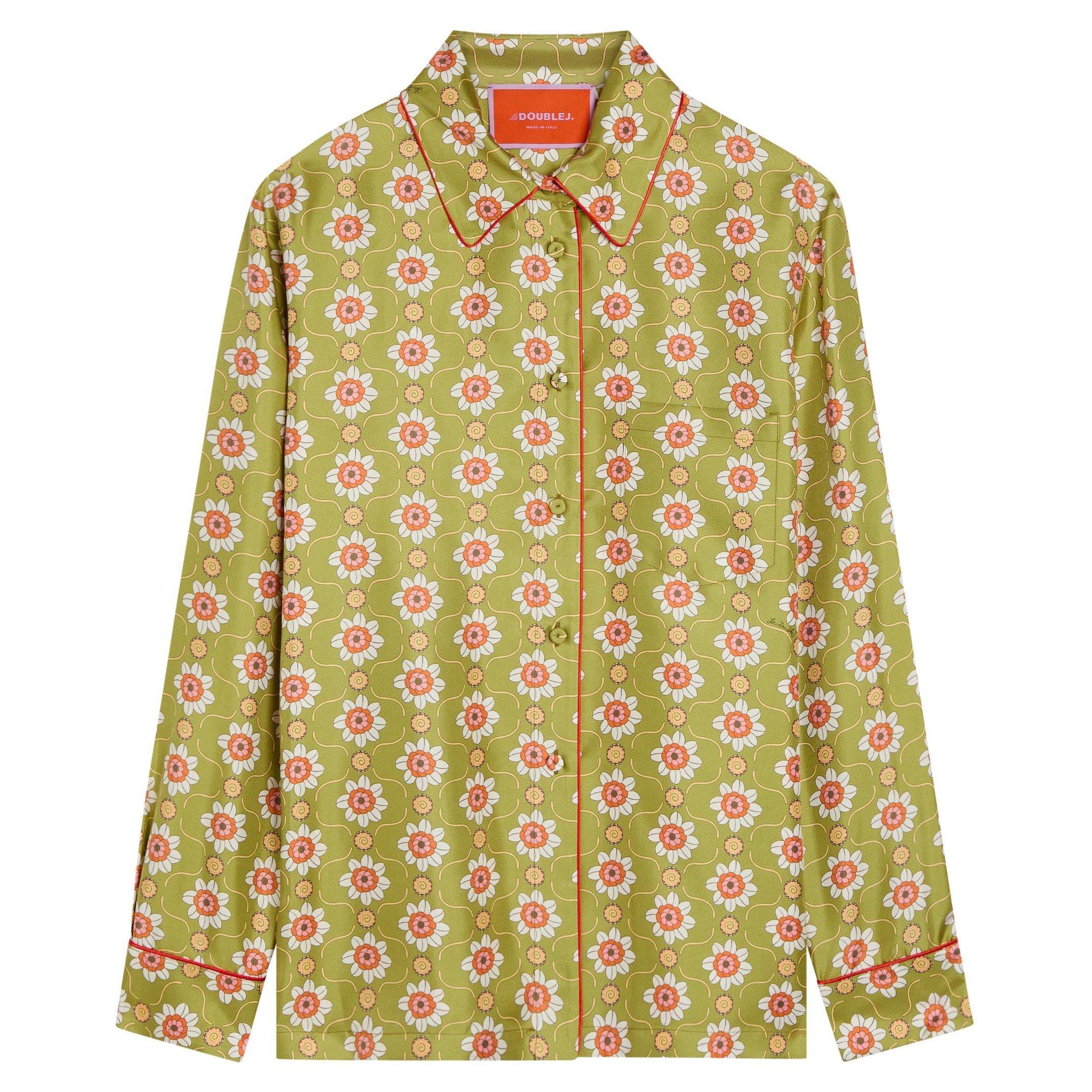 BEIGE - La DoubleJ - Women's Boy Silk Long-Sleeve Blouse - 1