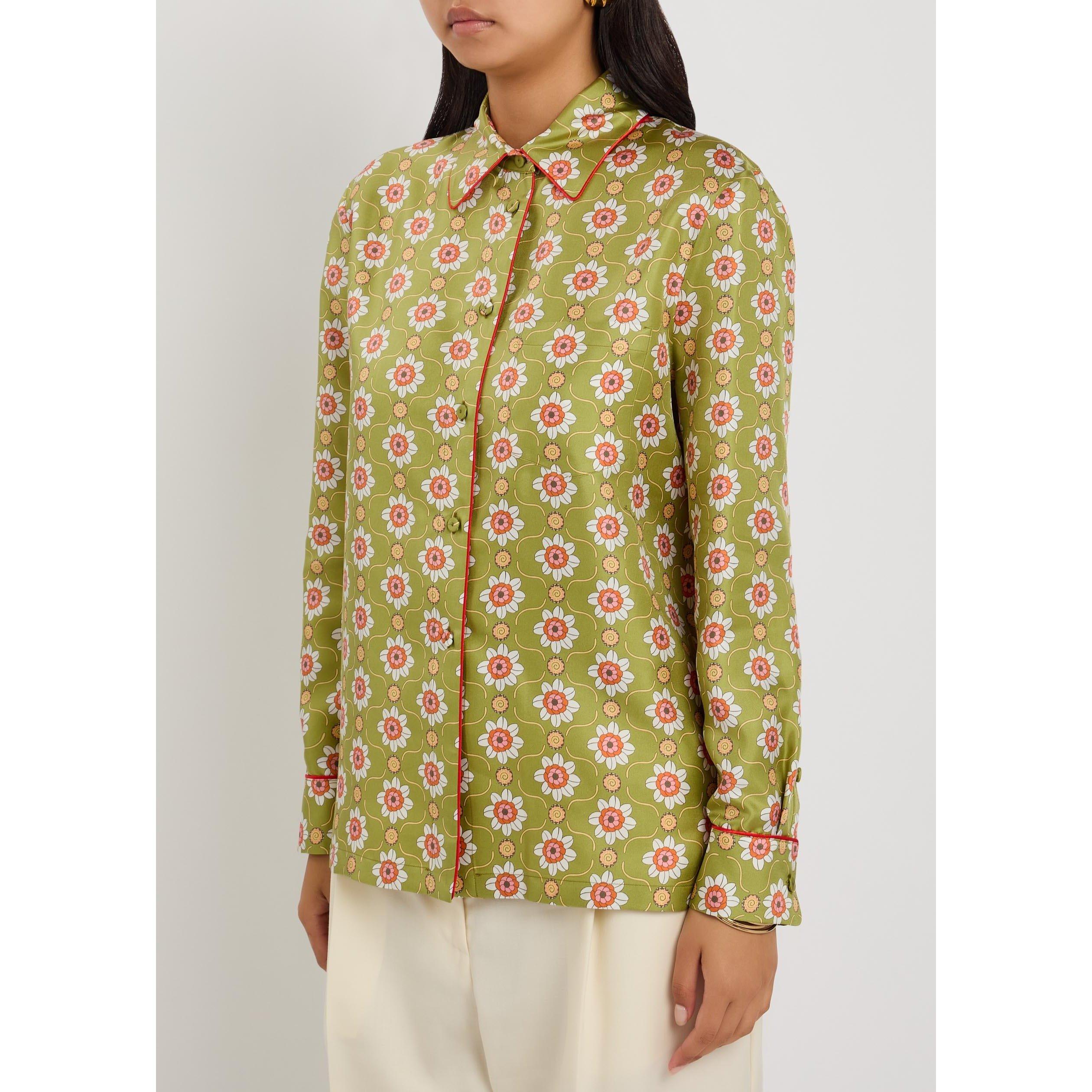 BEIGE - La DoubleJ - Women's Boy Silk Long-Sleeve Blouse - 2