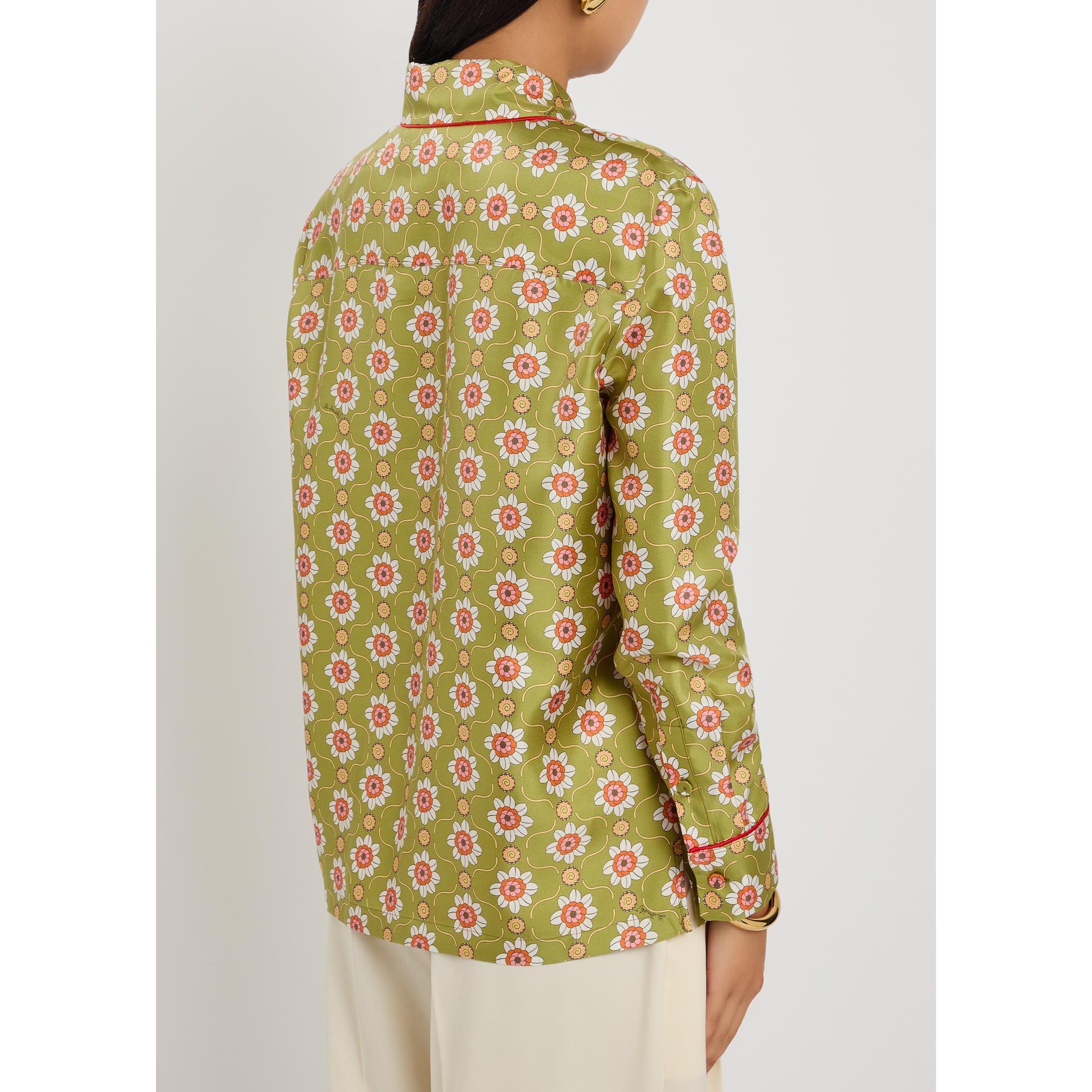 BEIGE - La DoubleJ - Women's Boy Silk Long-Sleeve Blouse - 3