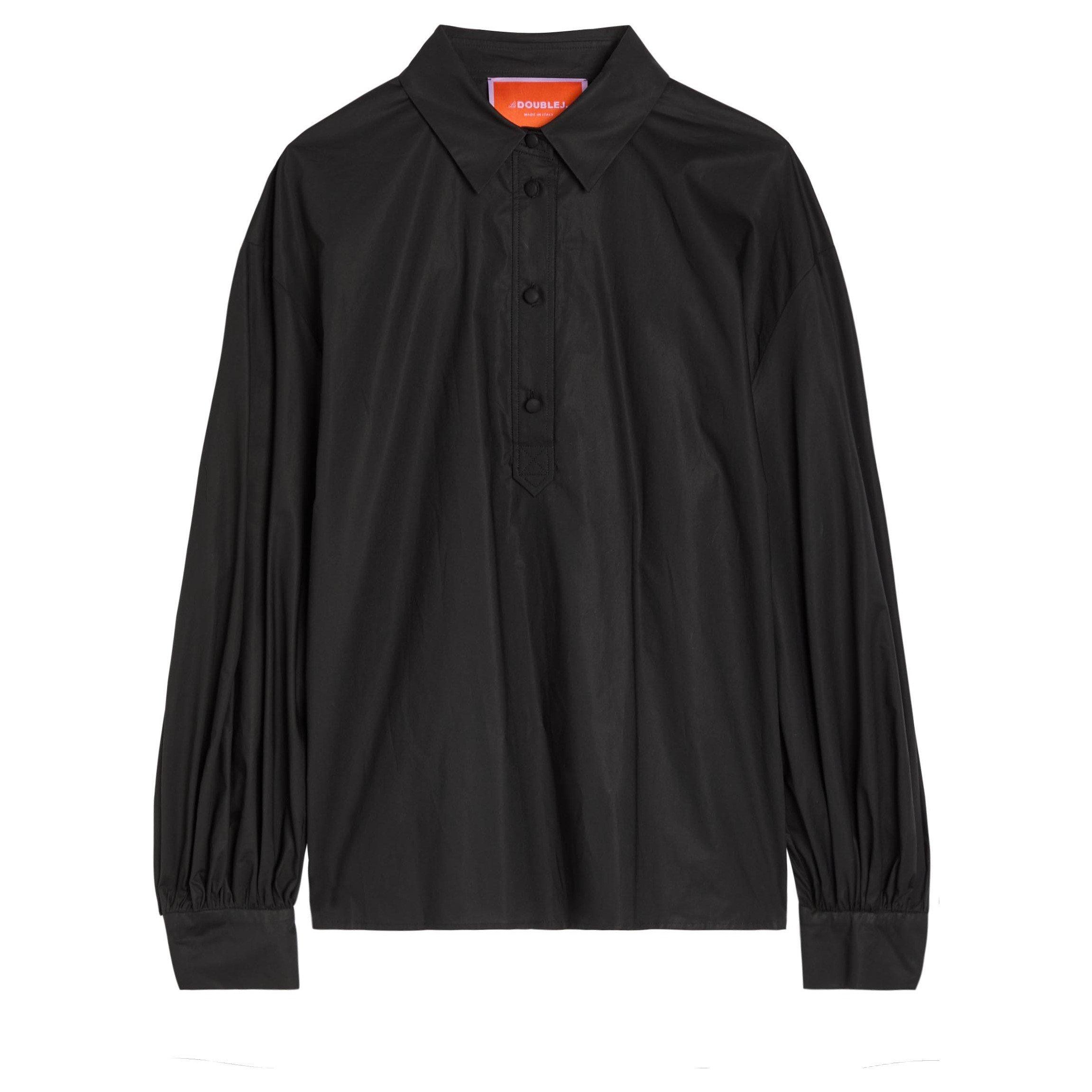 BLACK - La DoubleJ - Women's Poet Oversized-Fit Cotton Blouse - 1