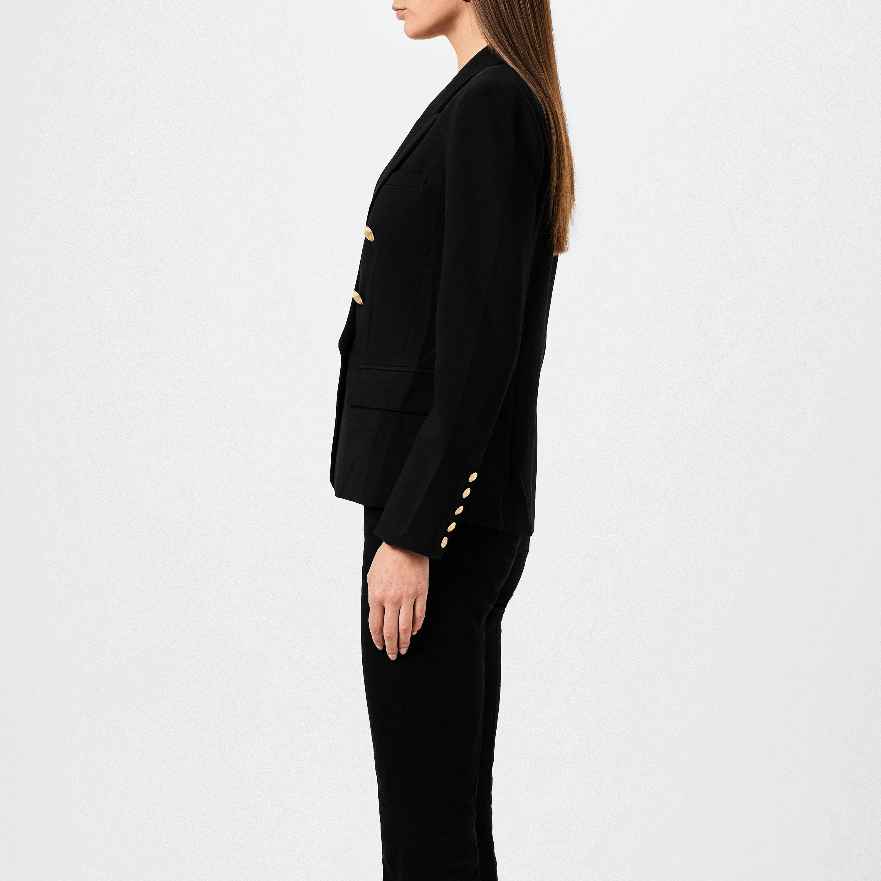 Black - LAgence - Women's Kenzie Double Breasted Long Sleeve Slim Fit Blazer - 2