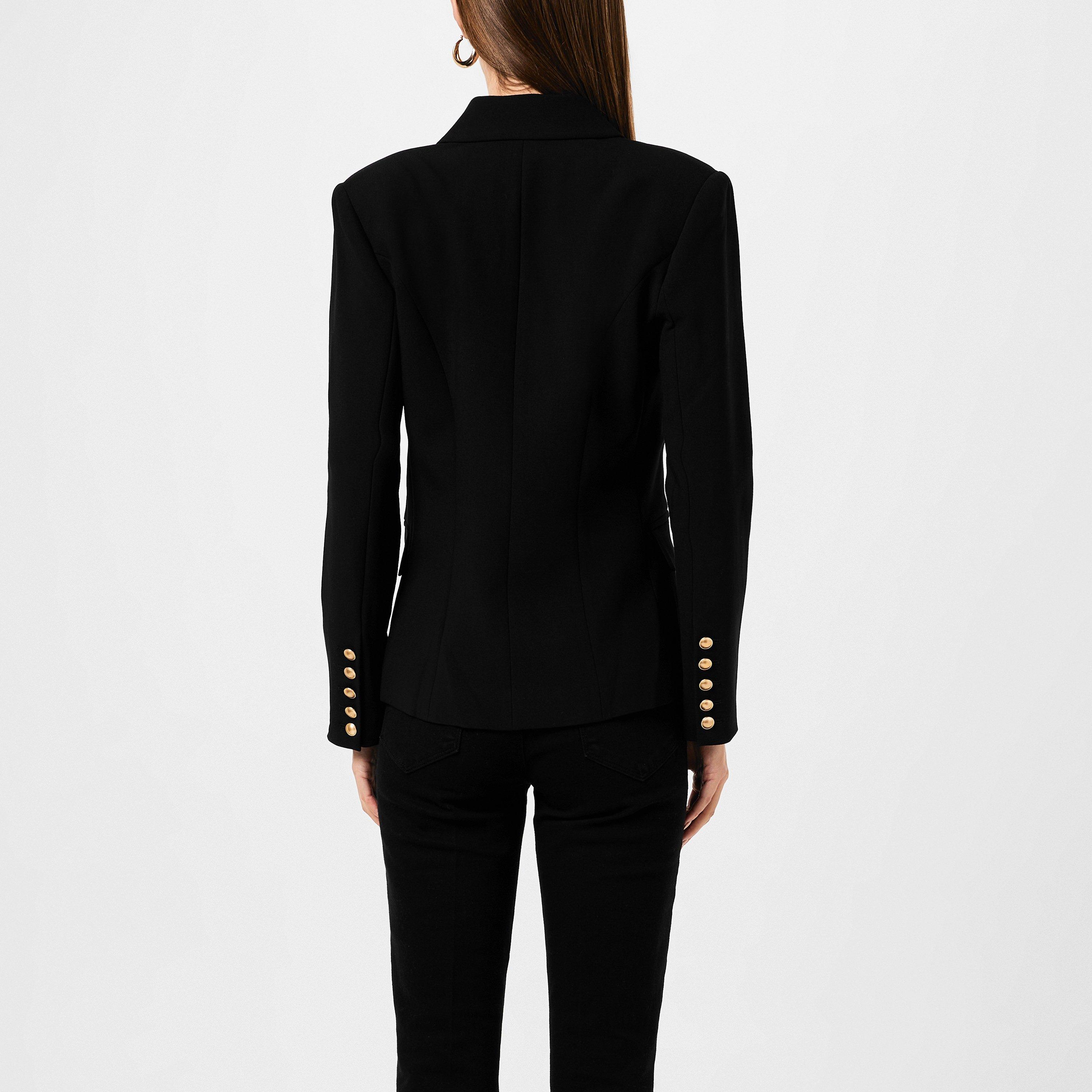 Black - LAgence - Women's Kenzie Double Breasted Long Sleeve Slim Fit Blazer - 3