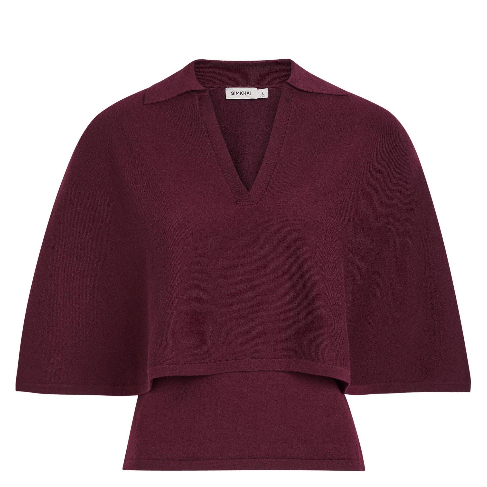 PURPLE - Jonathan Simkhai - Women's Vinna Wool Slim-Fit Polo Shirt - 1
