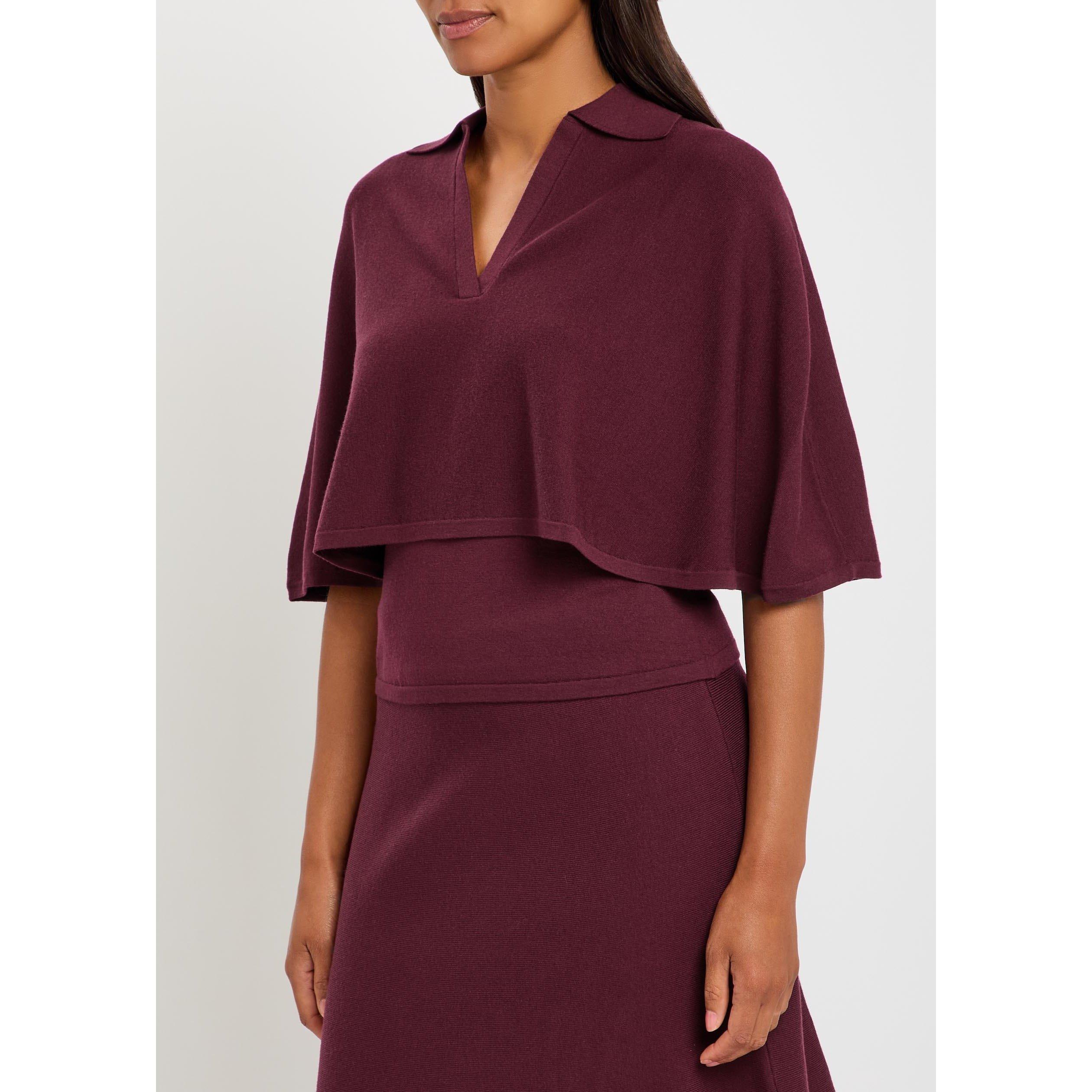 PURPLE - Jonathan Simkhai - Women's Vinna Wool Slim-Fit Polo Shirt - 2