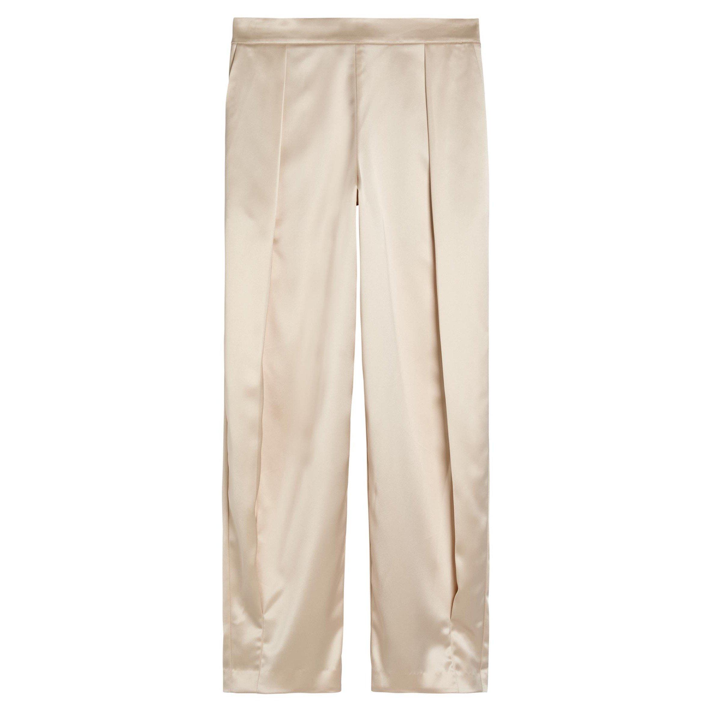 GREY - Jonathan Simkhai - Women's Faye Slit Straight Leg Trousers - 1