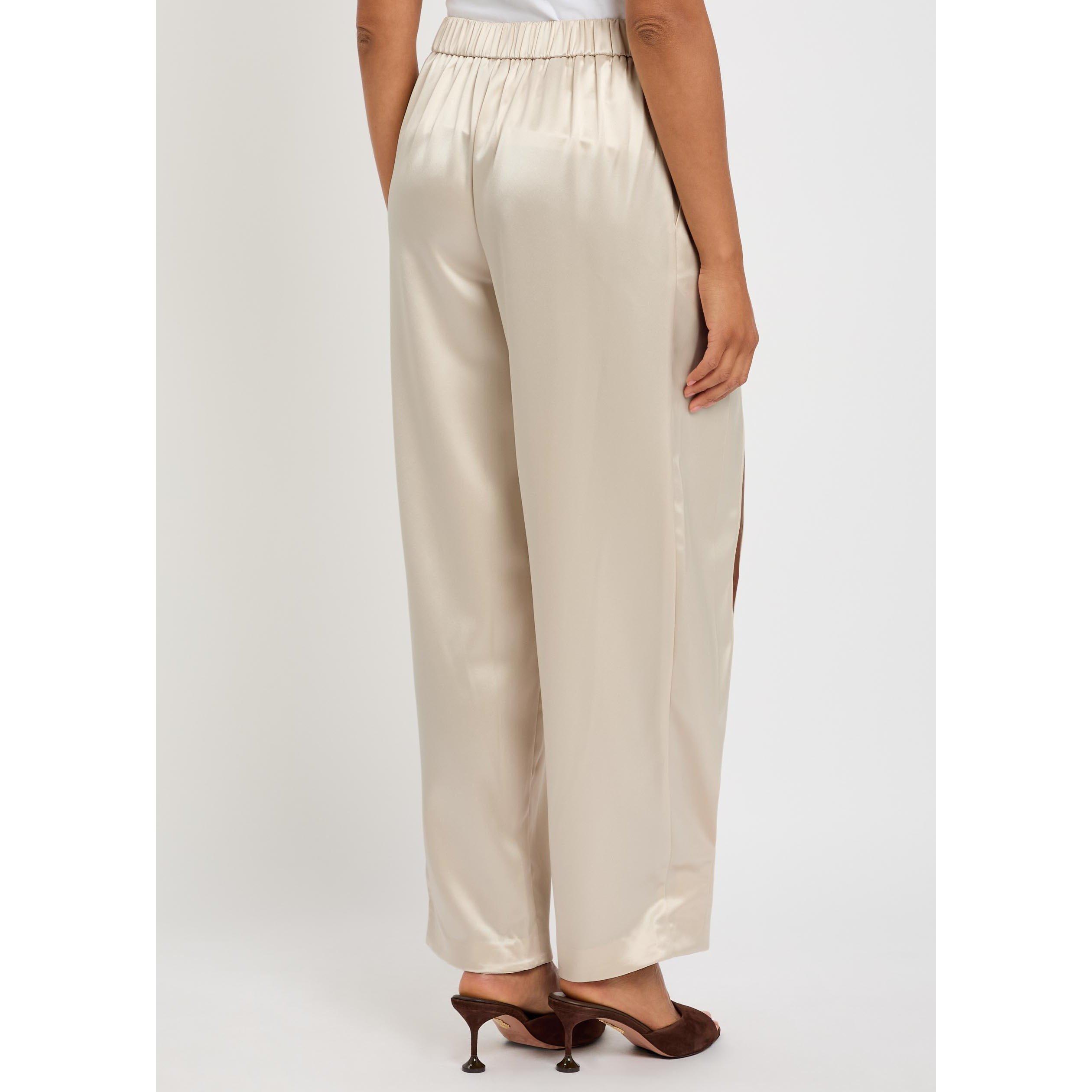 GREY - Jonathan Simkhai - Women's Faye Slit Straight Leg Trousers - 3