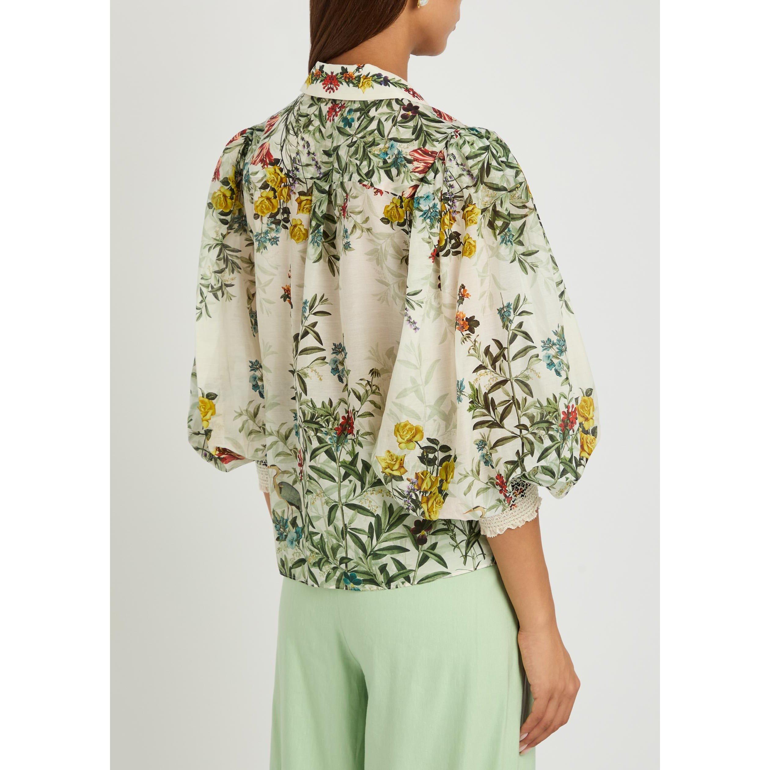 WHITE AND OTHER - Alice And Olivia - Women's Charis Cropped Cotton Blouse - 3