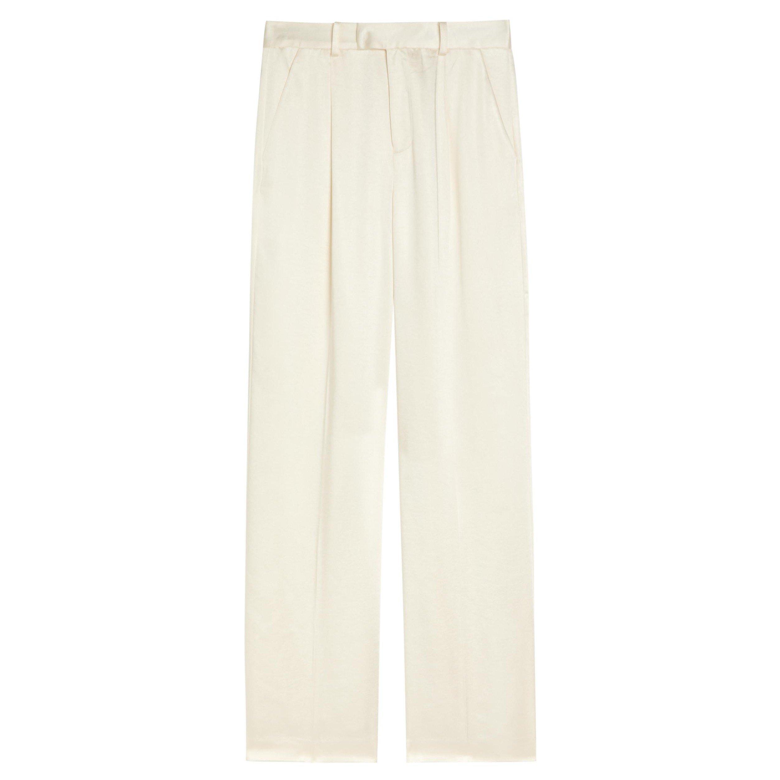 CREAM - Self Portrait - TR CREAM SATIN TROUSERS
