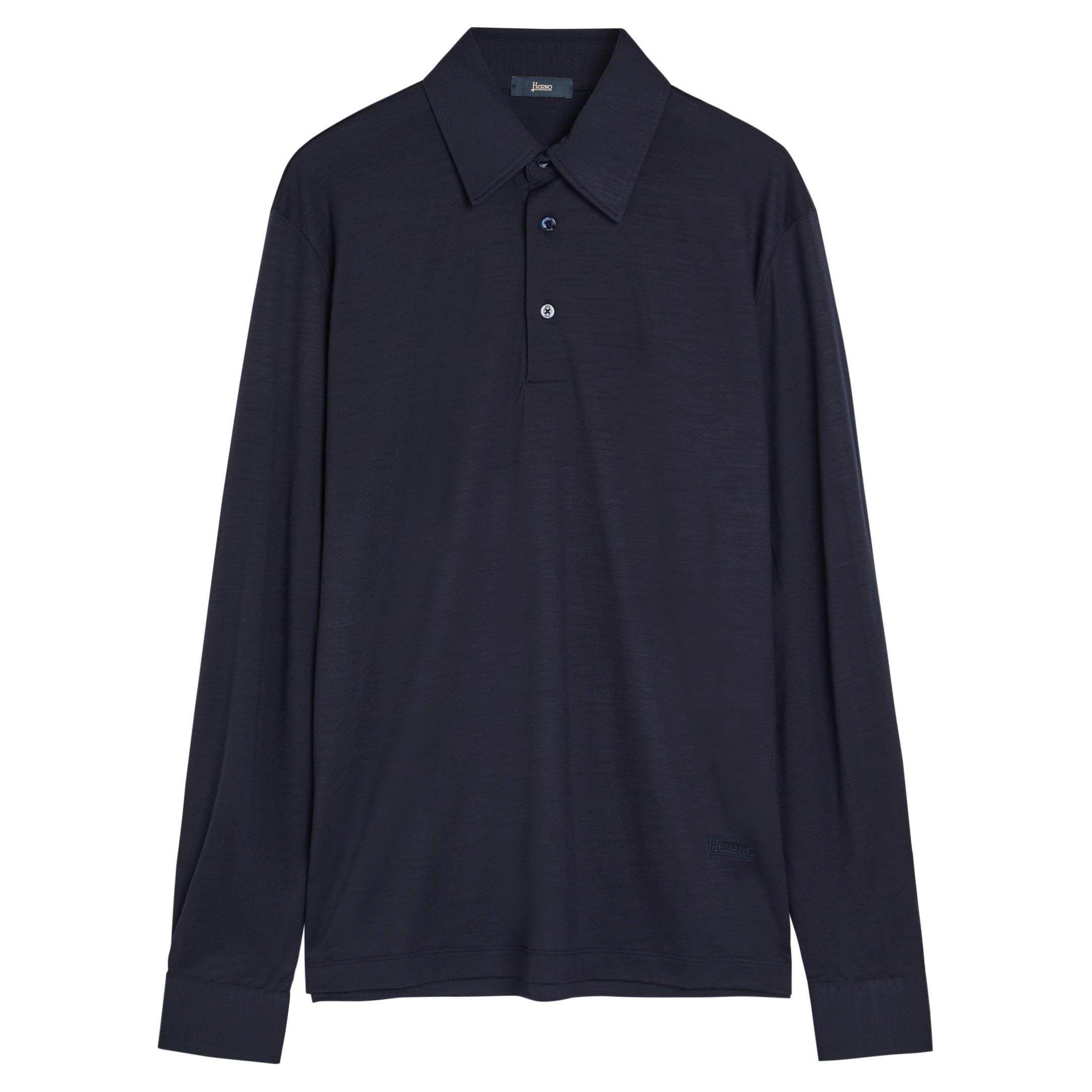 NAVY - Herno - HER COLLAR POLO SHIRT