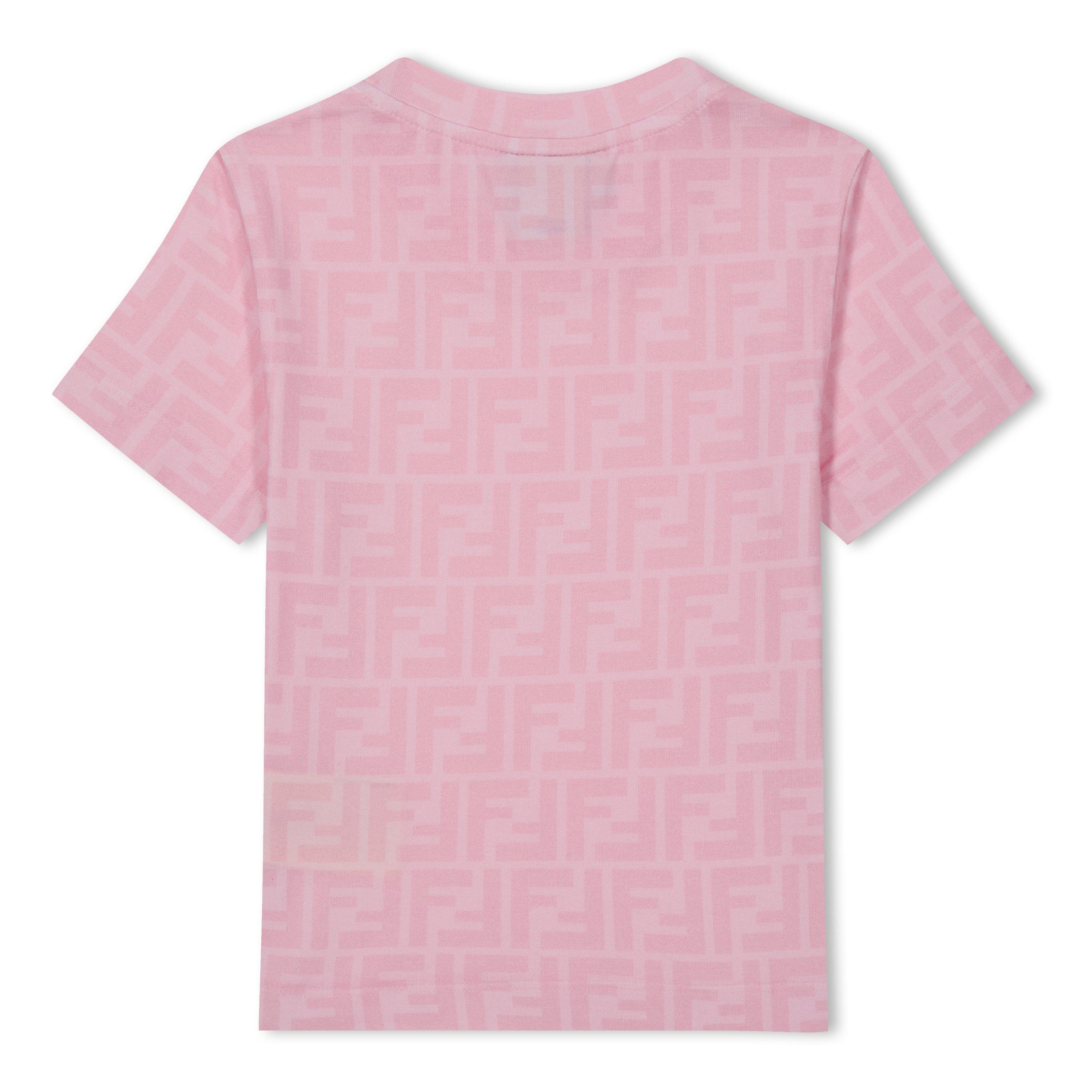 Pink F0QE5 - Fendi - Ff T-Shirt Juniors - 2