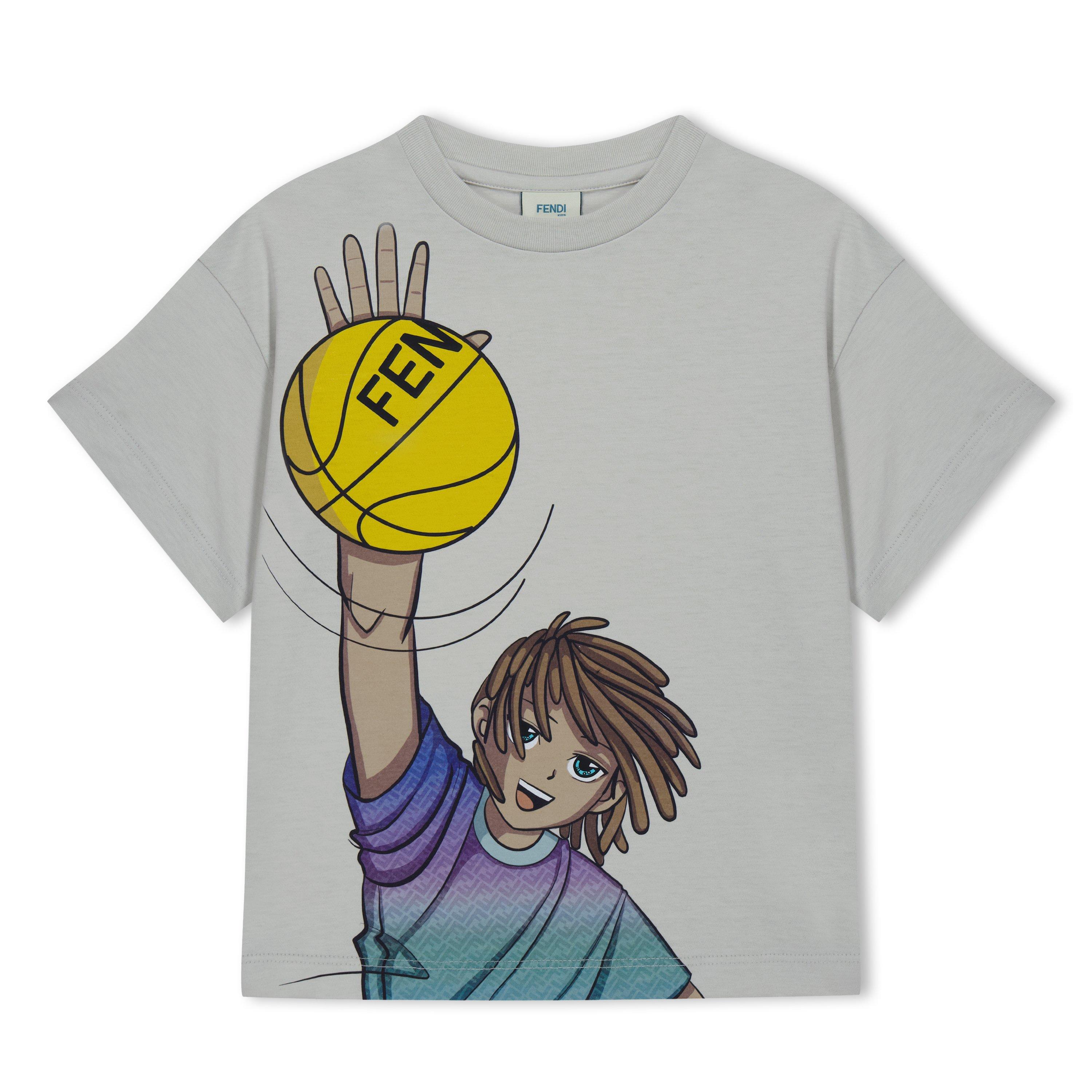 Grey F1MU1 - Fendi - Logo T-Shirt Juniors - 1