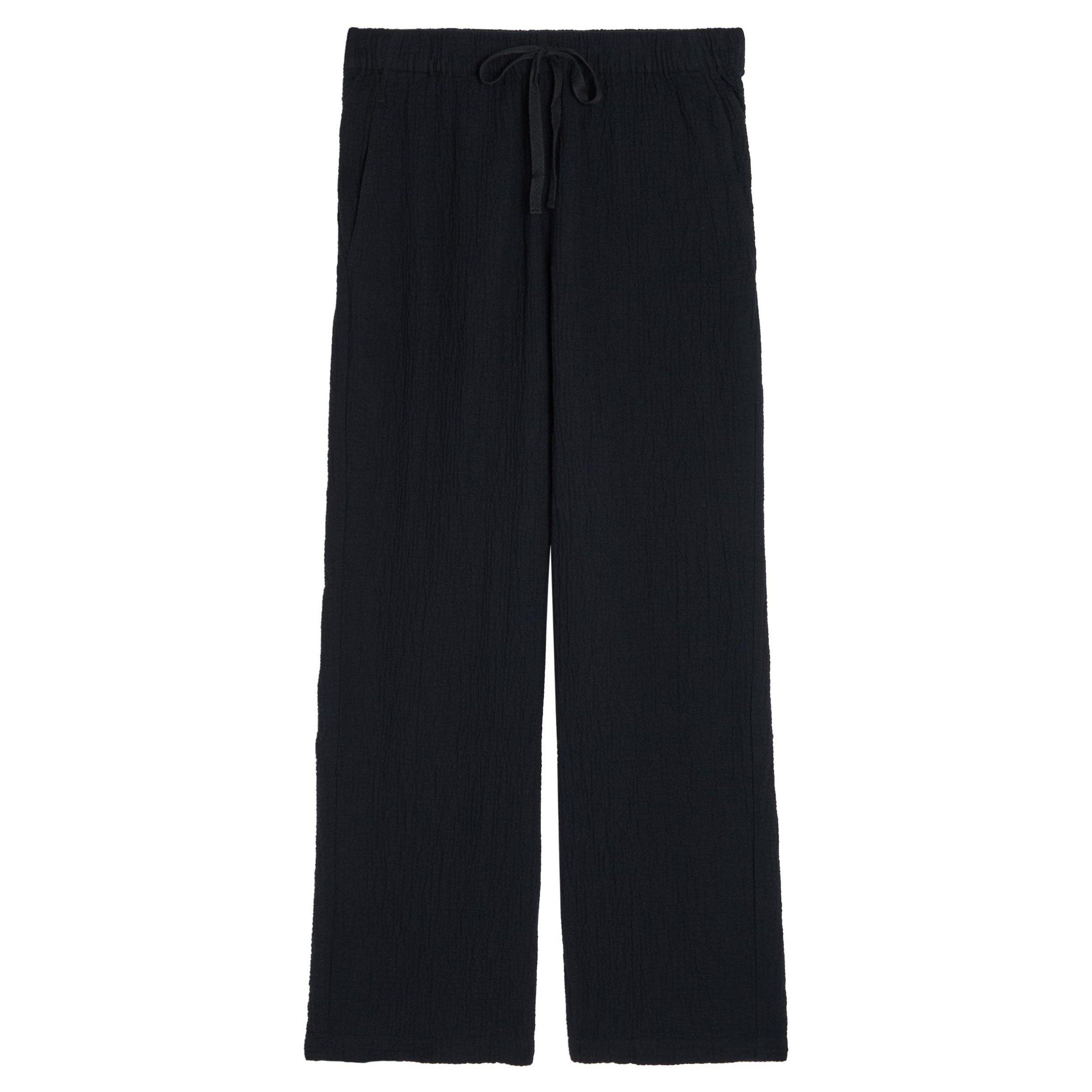 BLACK - Eileen Fisher - STRAIGHT F/L PANT