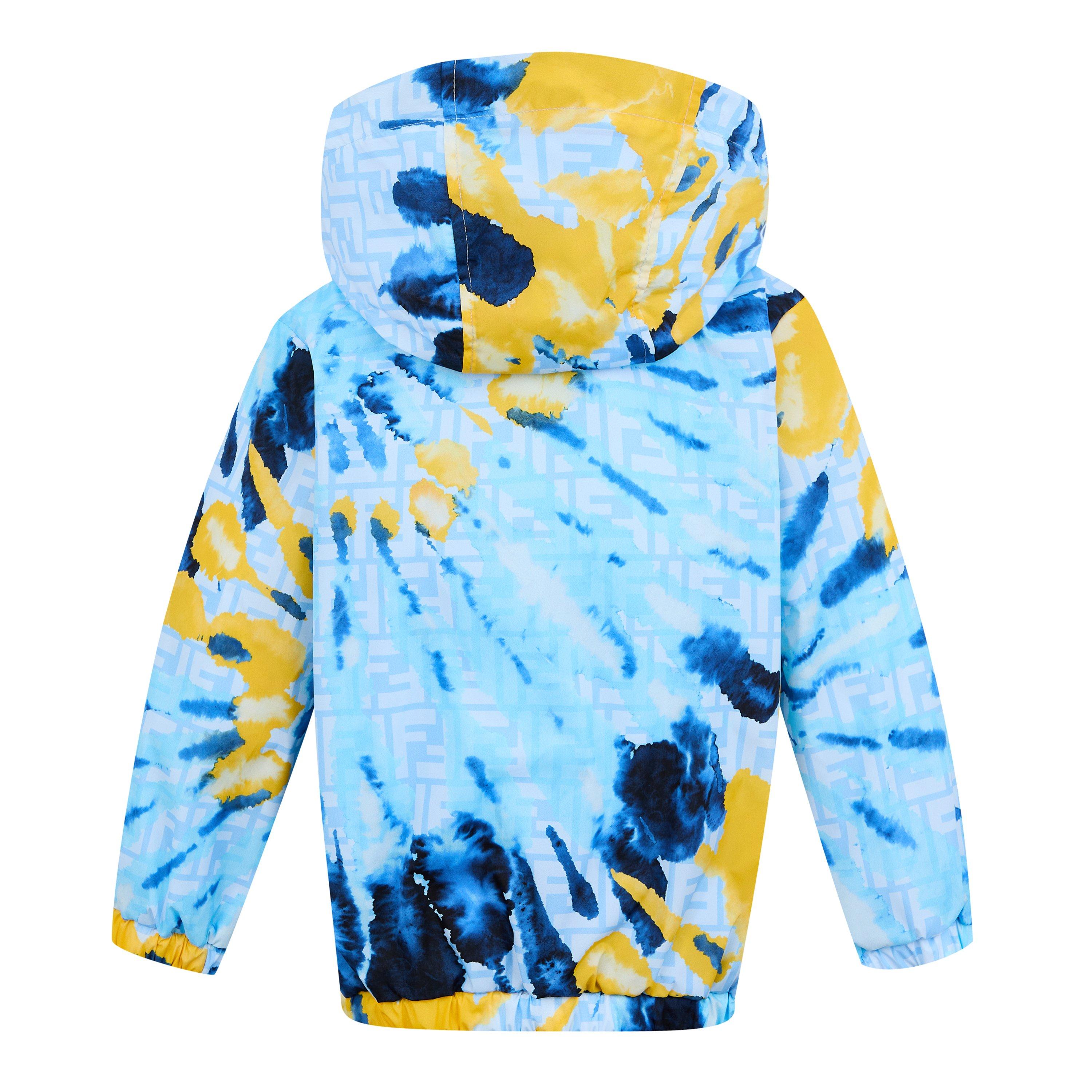 Casper F11H1 - Fendi - Unisex Kids Tie Dye Hooded Long Sleeve Rain Anorak - 2