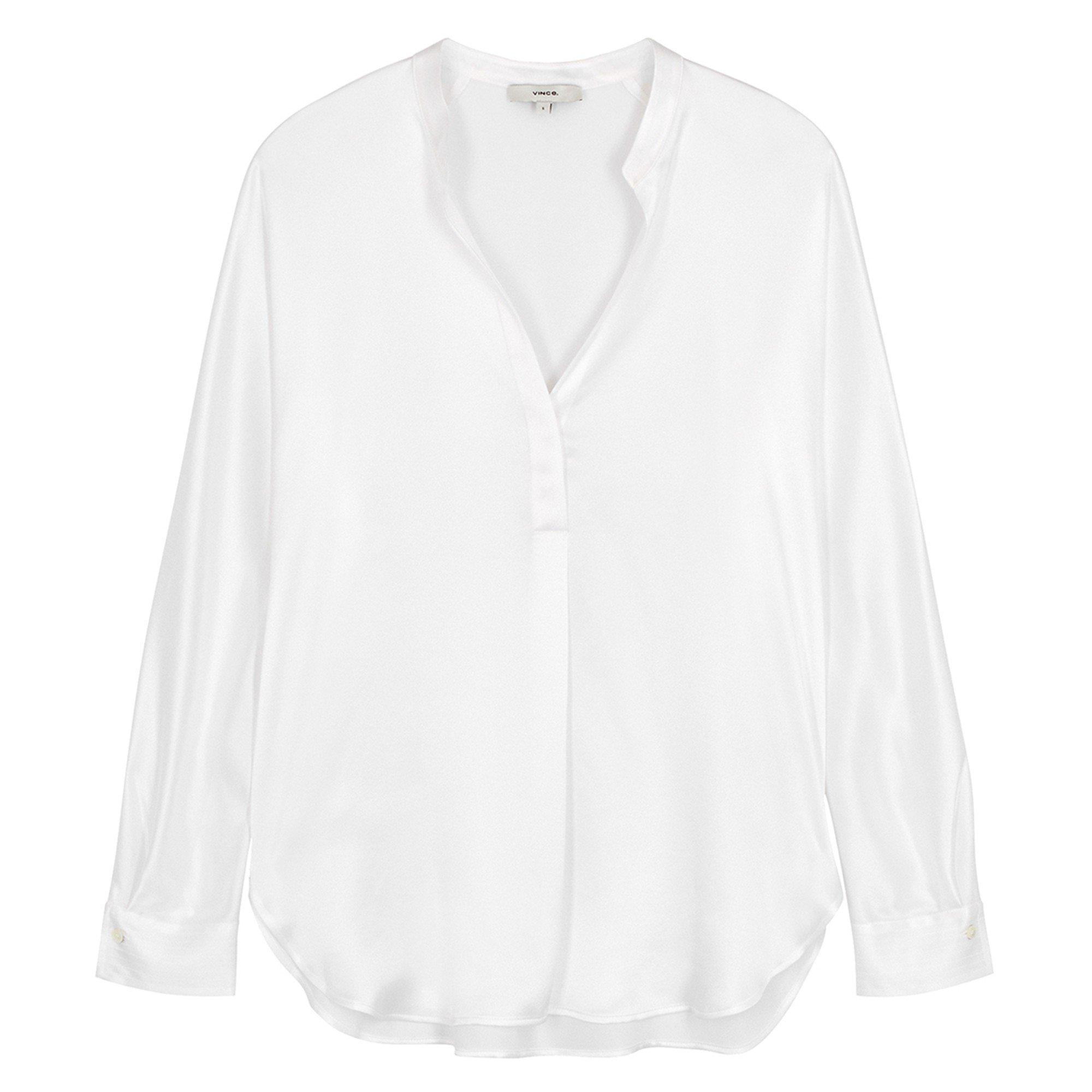 WHITE - Vince - B BAND COLLAR BLOUSE - 1