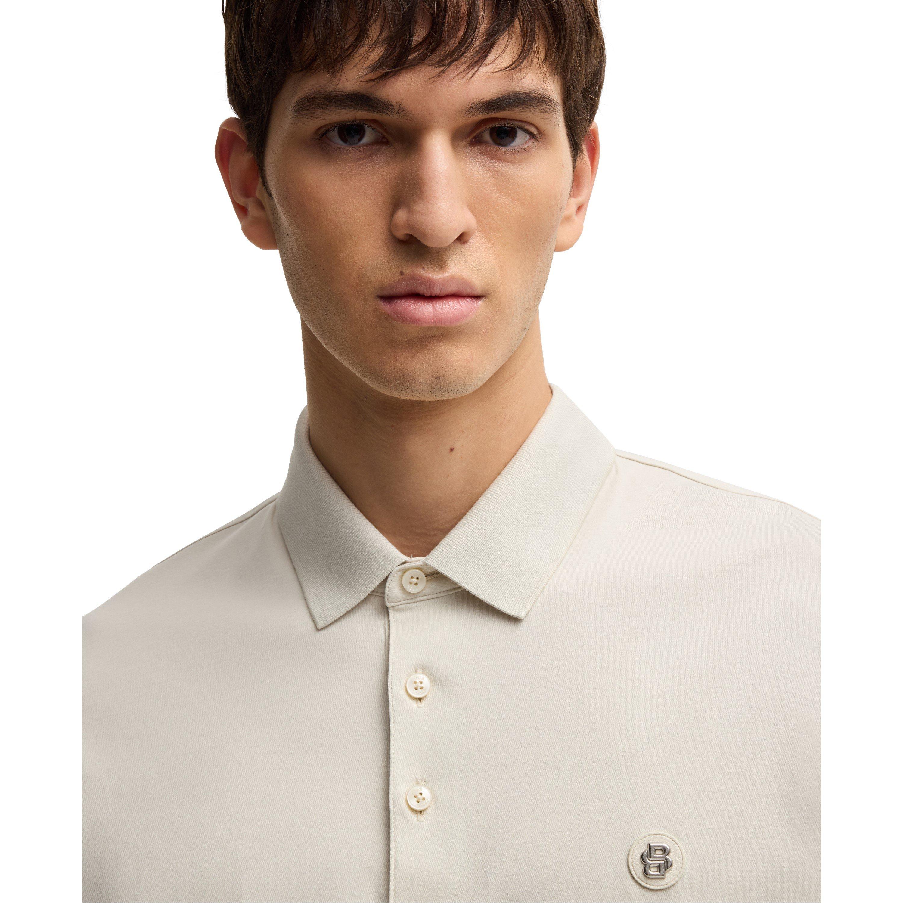 Open White 131 - Boss - Mens BOSS BLACK Parris Polo Signature Monogram Shirt - 4