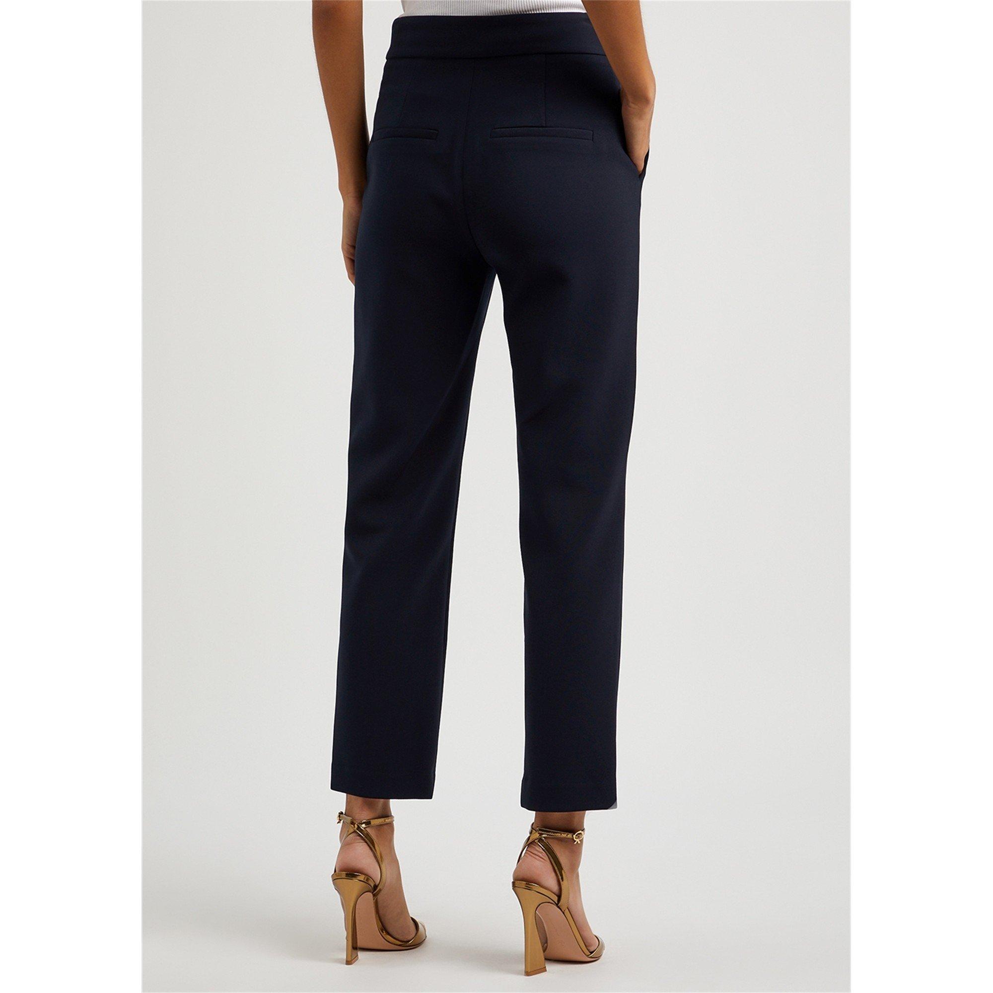 NAVY - Veronica Beard - TR RENZO BUTTON STRAIGH PANT - 3