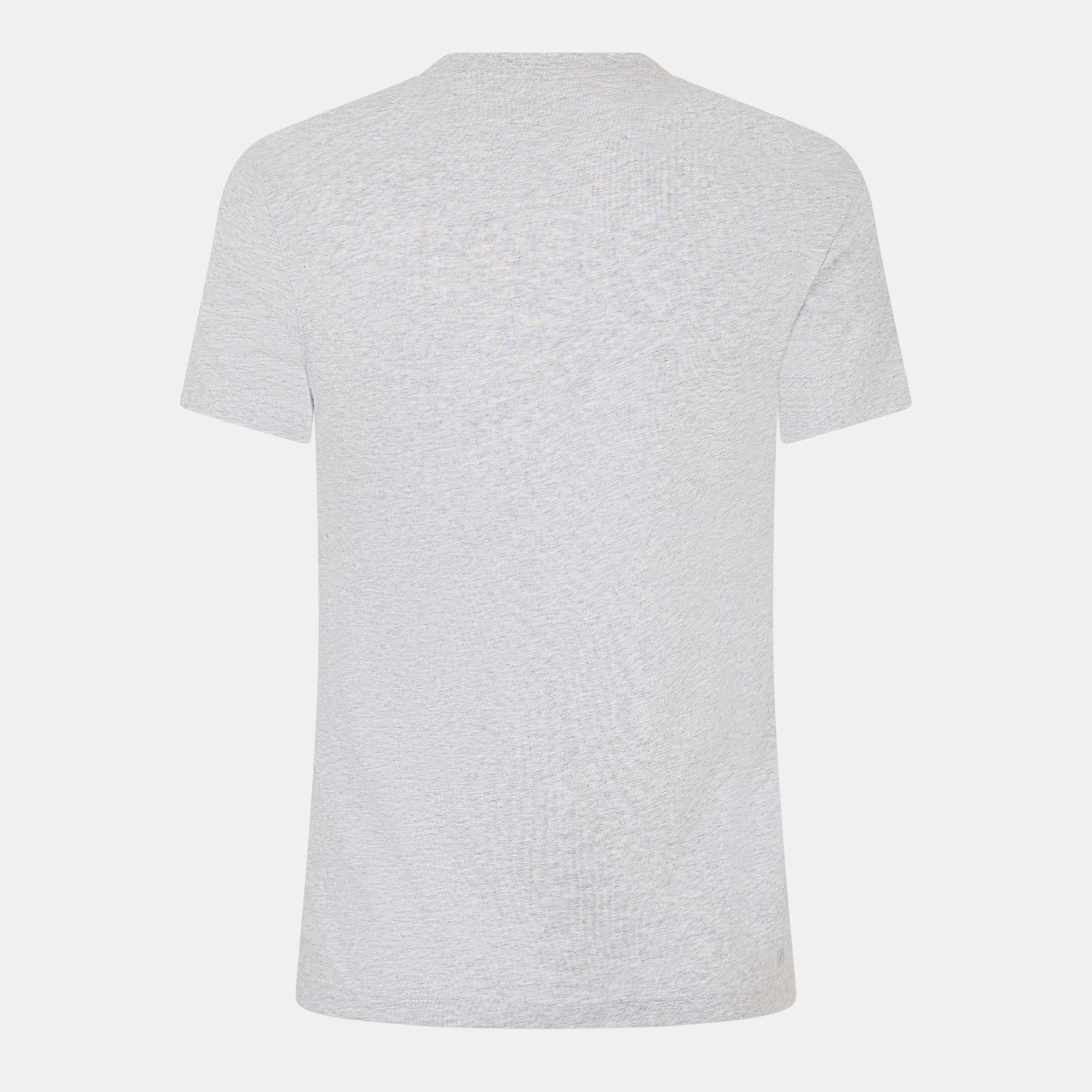 Silver/Blue - Lacoste - Men's Sport Print Crocodile Jersey Regular Fit T-Shirt - 2