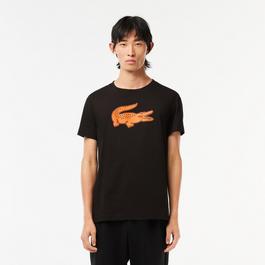 Lacoste Lacoste Sport 3d Print Crocodile Jersey T-Shirt Mens