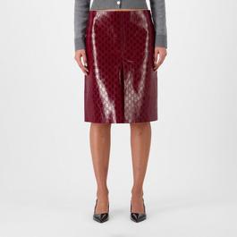 Gucci Gg Embossed Mid Length Skirt