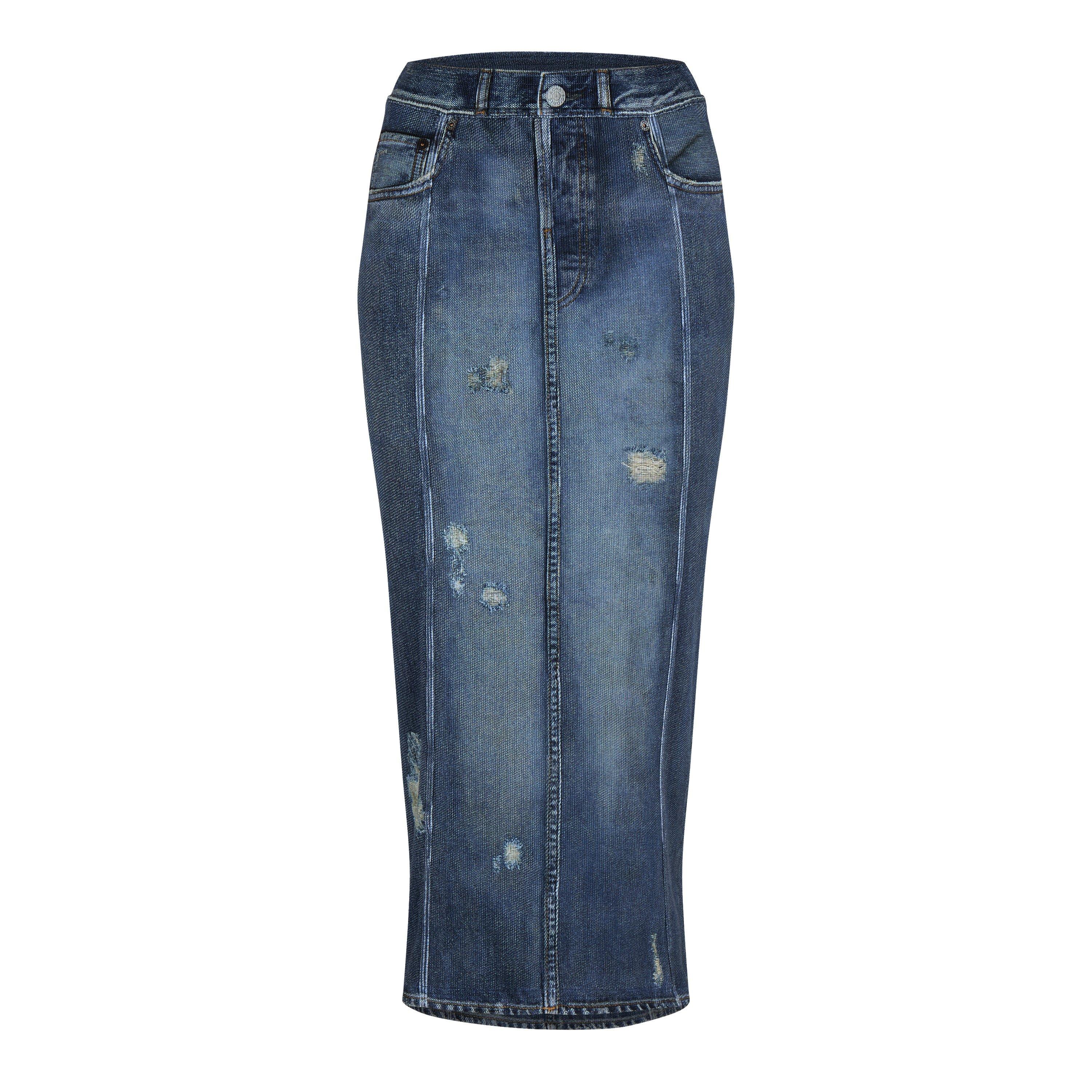 Denim Blue - Acne Studios - Denim Effect Midi Skirt - 5