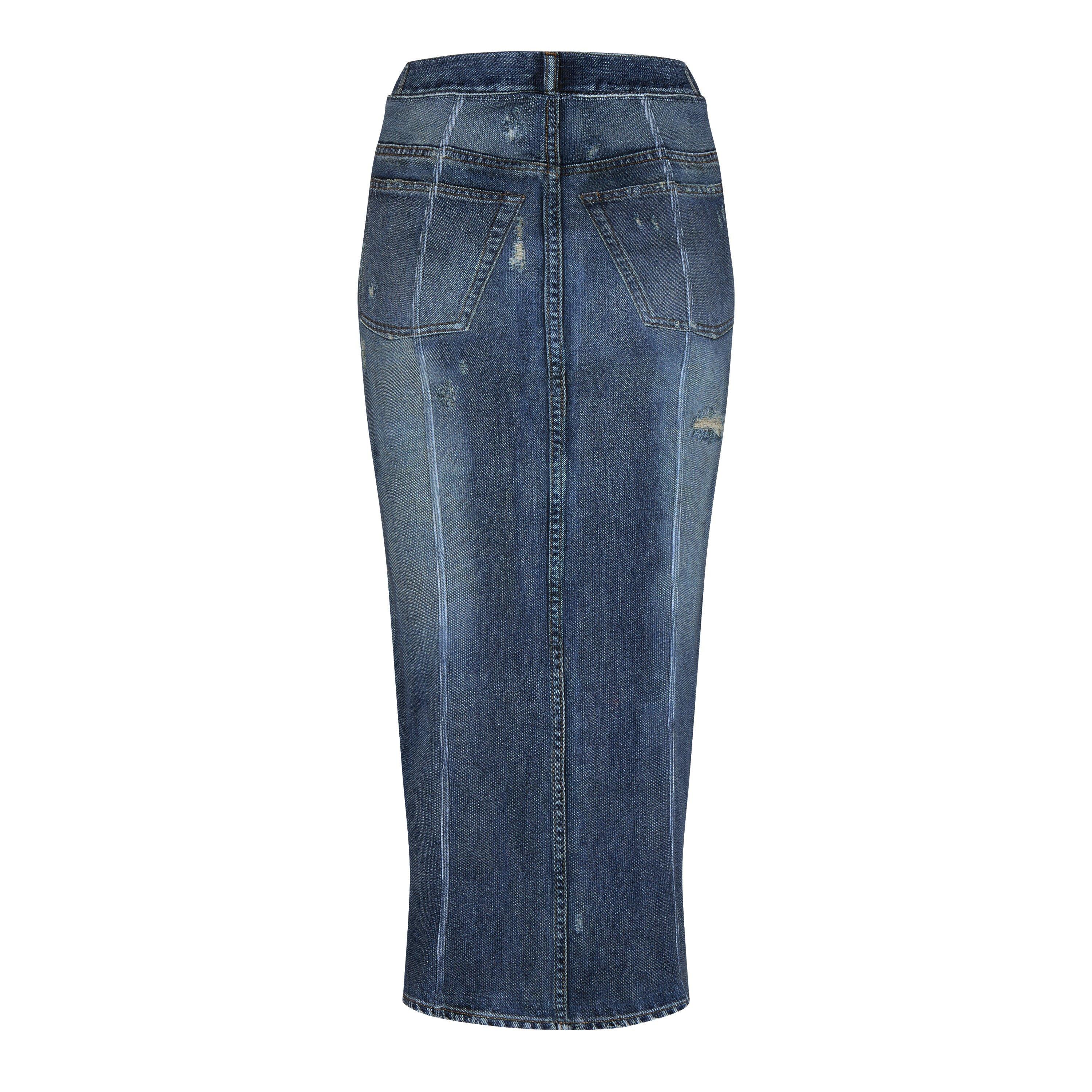 Denim Blue - Acne Studios - Denim Effect Midi Skirt - 6