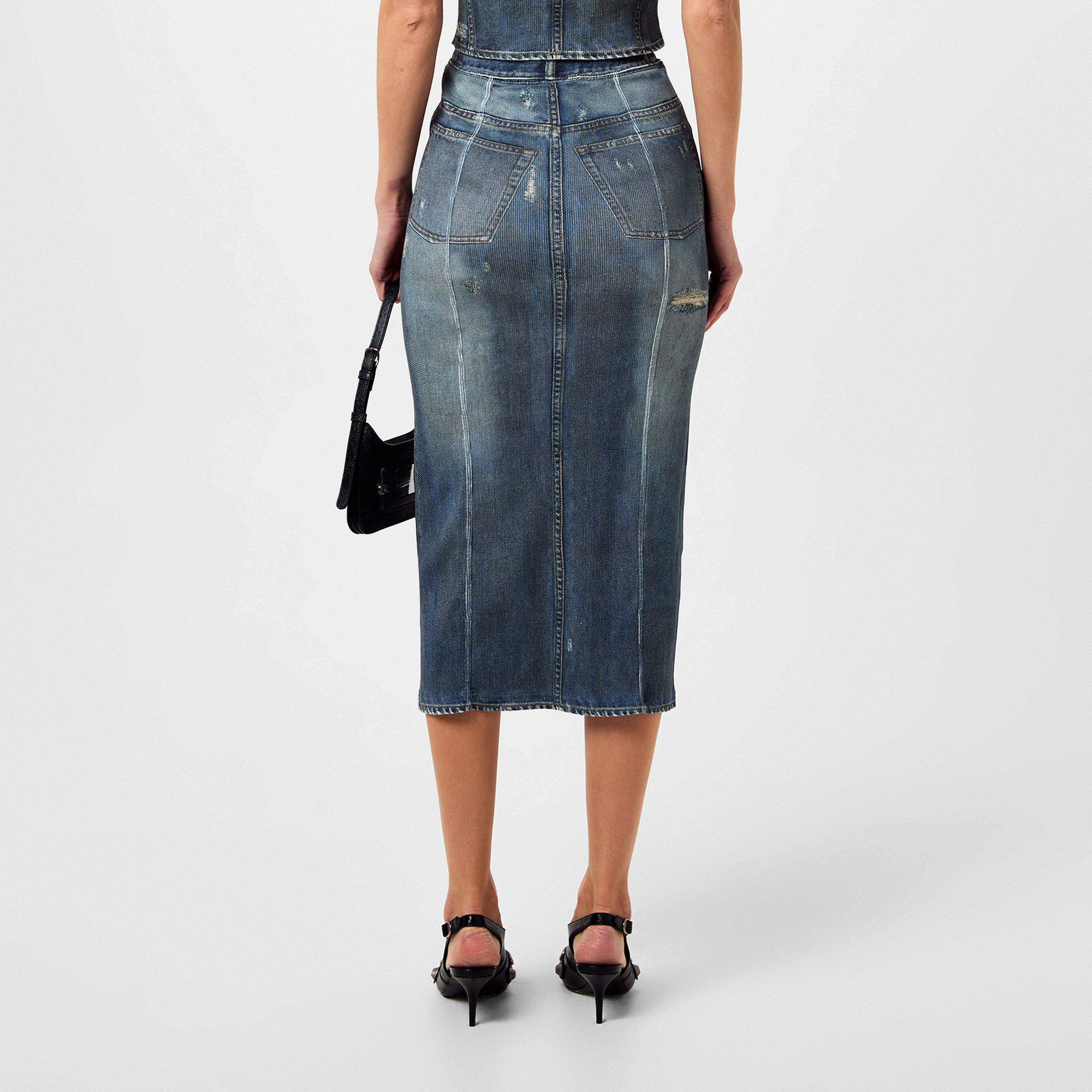 Denim Blue - Acne Studios - Denim Effect Midi Skirt - 3