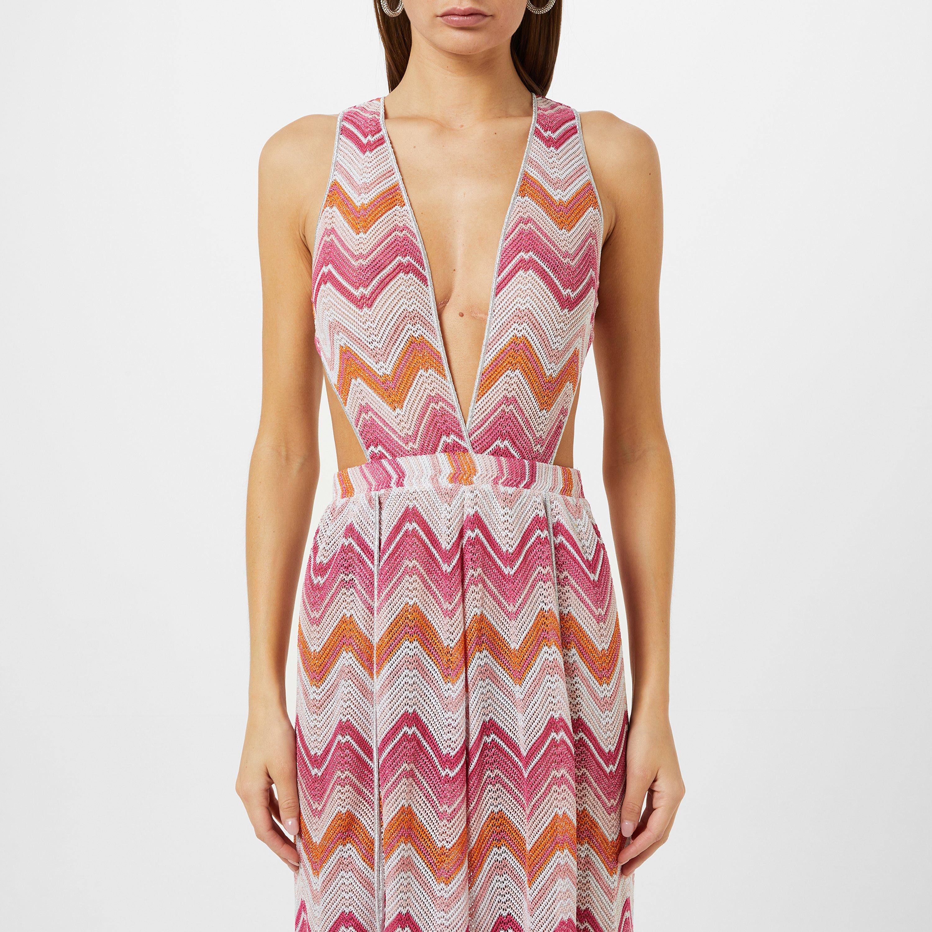 Microshade Pink - Missoni - Zigzag Woven Jumpsuit - 4