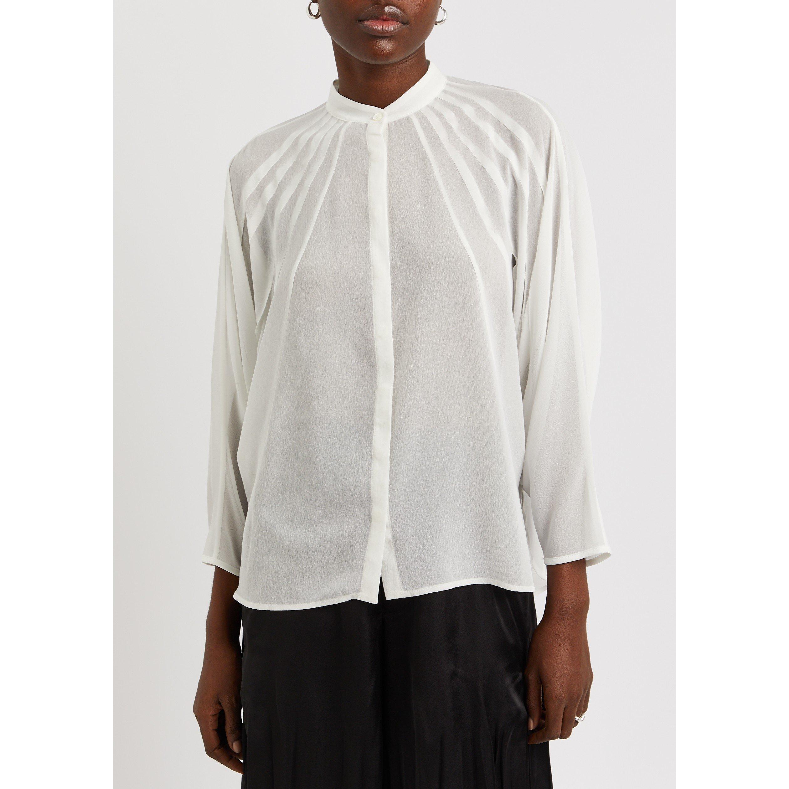 WHITE - High - B HOODWINK PLEAT SIDE BLOUSE - 2