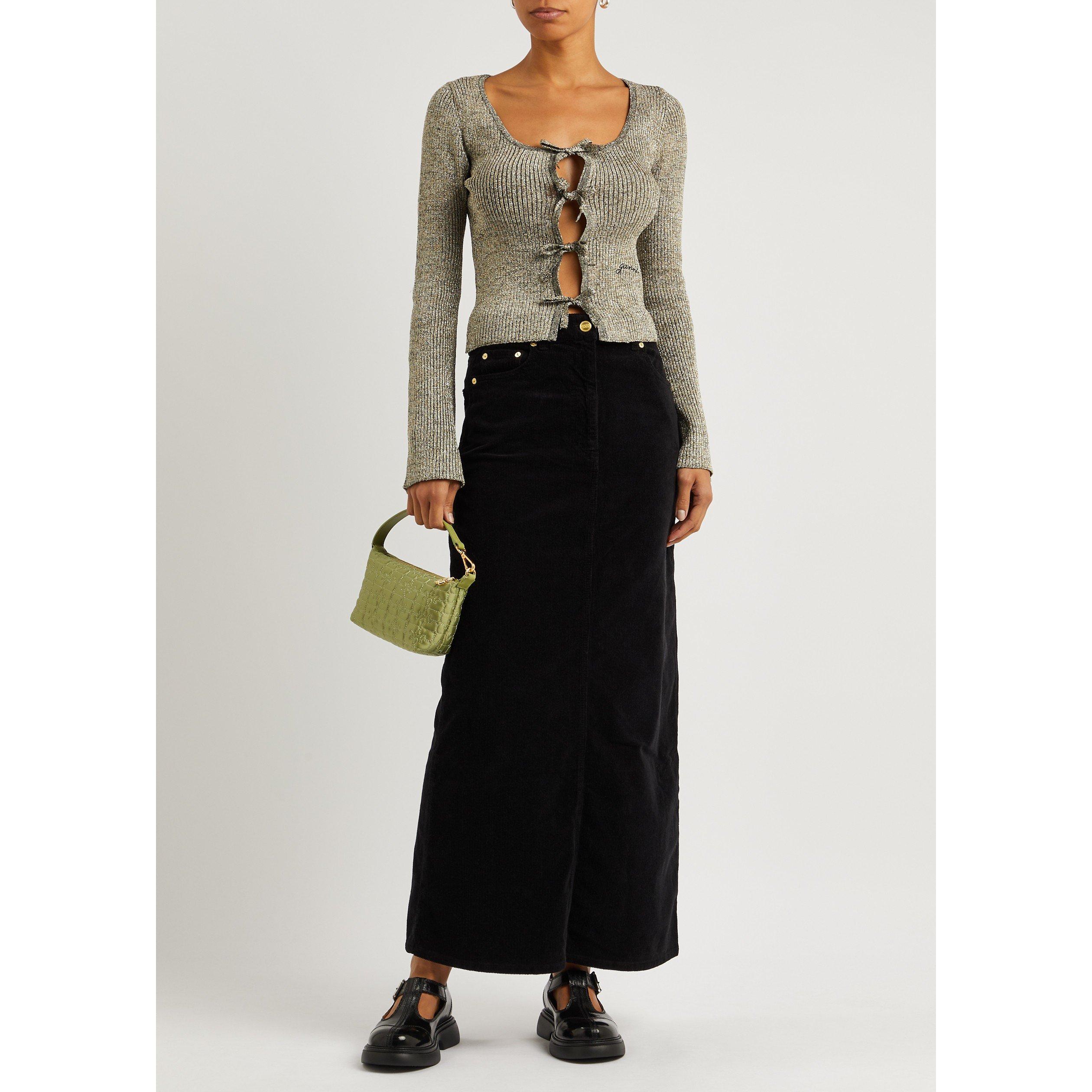 SILVER - Ganni - SH Sparkle Rib Blouse - 5