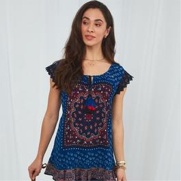 Joe Browns Ladies Blue Boho Top