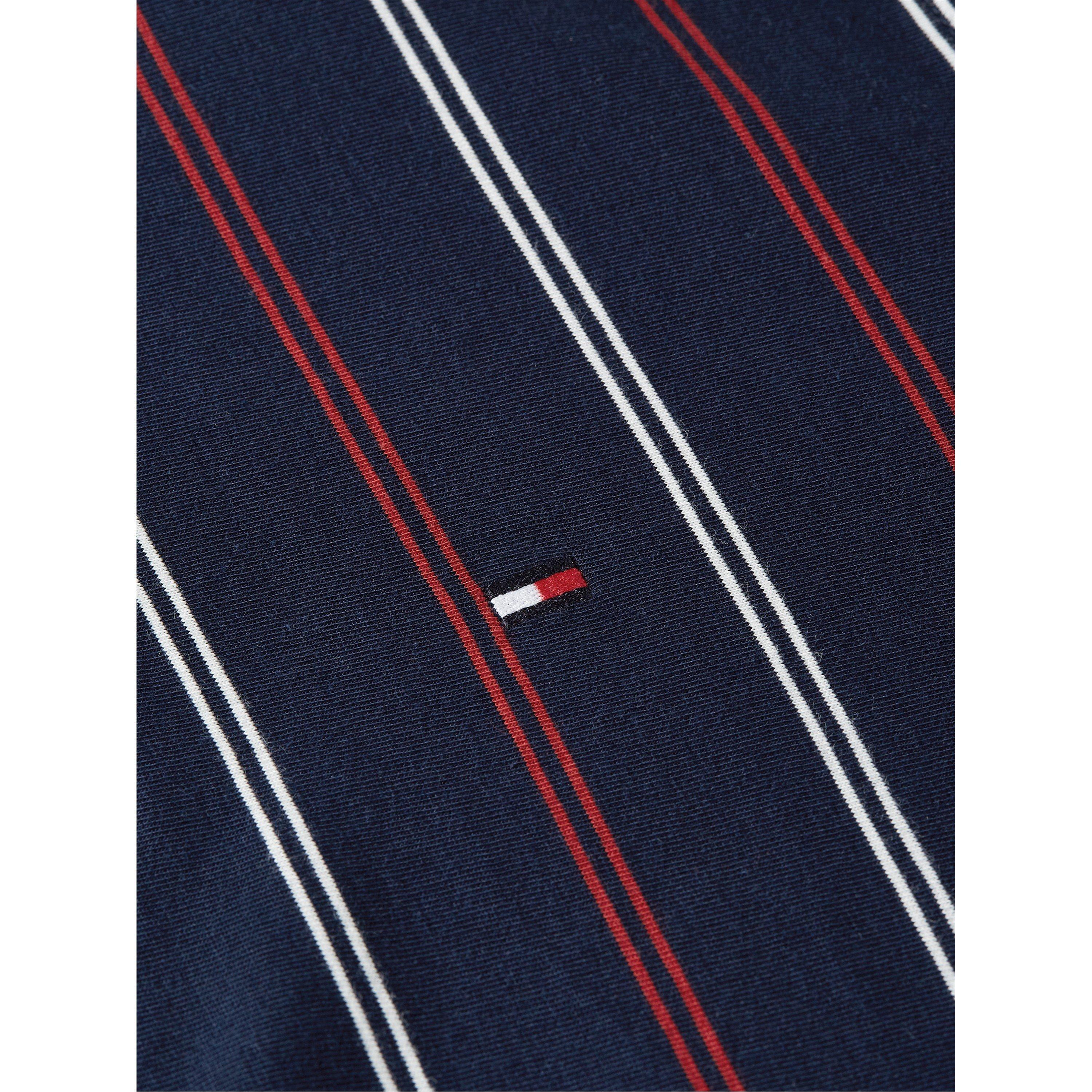 Navy/White - Tommy Hilfiger - Men's Stripe Short-Sleeve Polo Shirt - 5