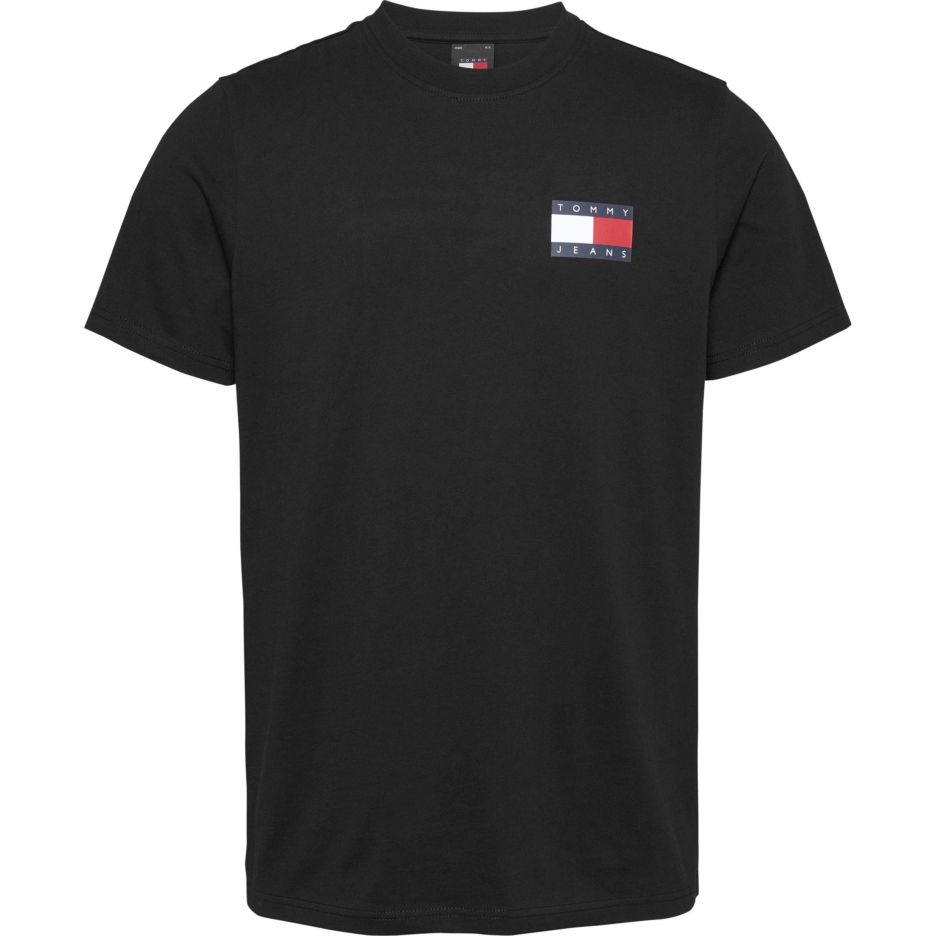 Tommy Jeans Men's Slim Essential Flag Regular Fit T-Shirt - Black - XS