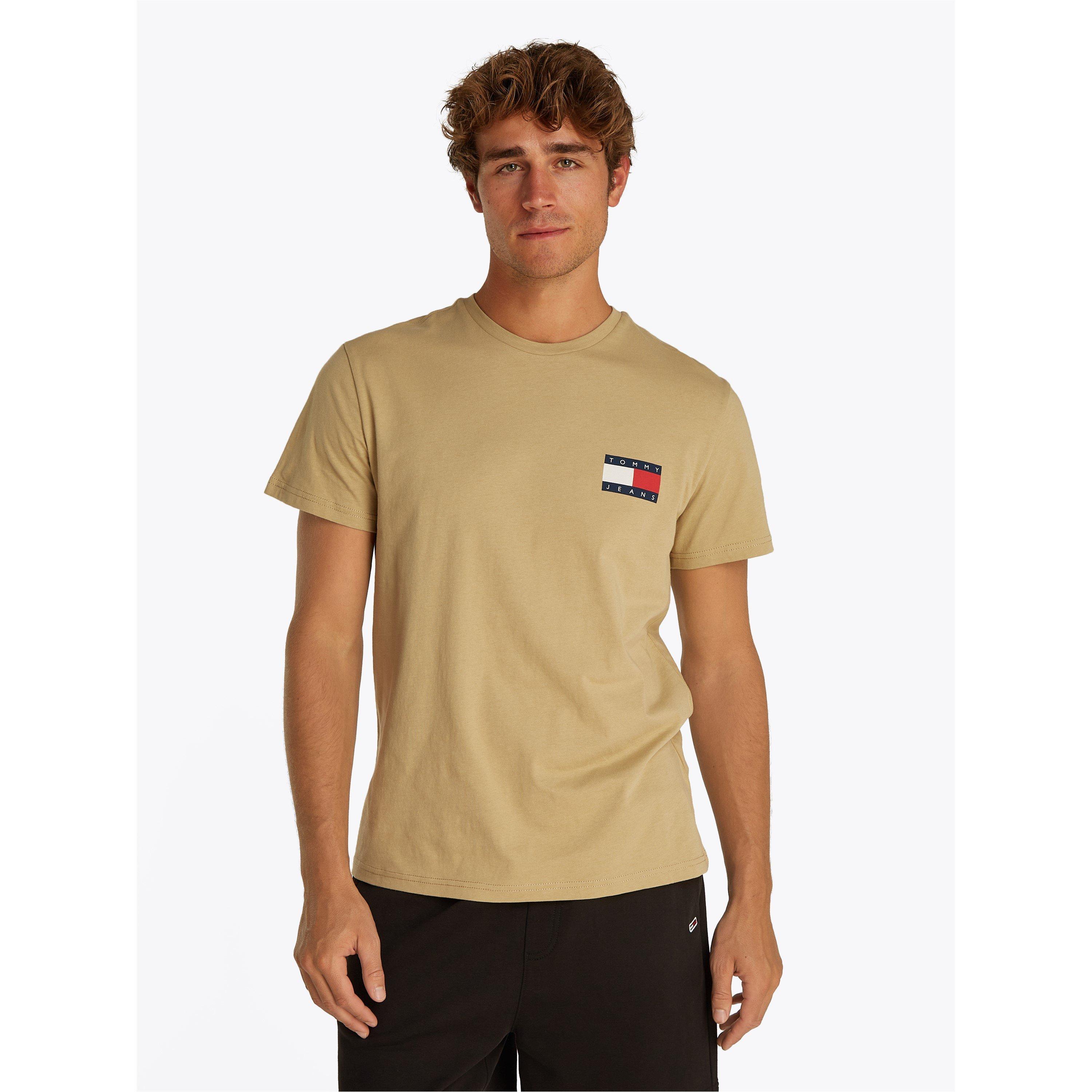 Tan Reliquia - Tommy Jeans - Men's Slim Essential Flag Regular Fit T-Shirt - 3