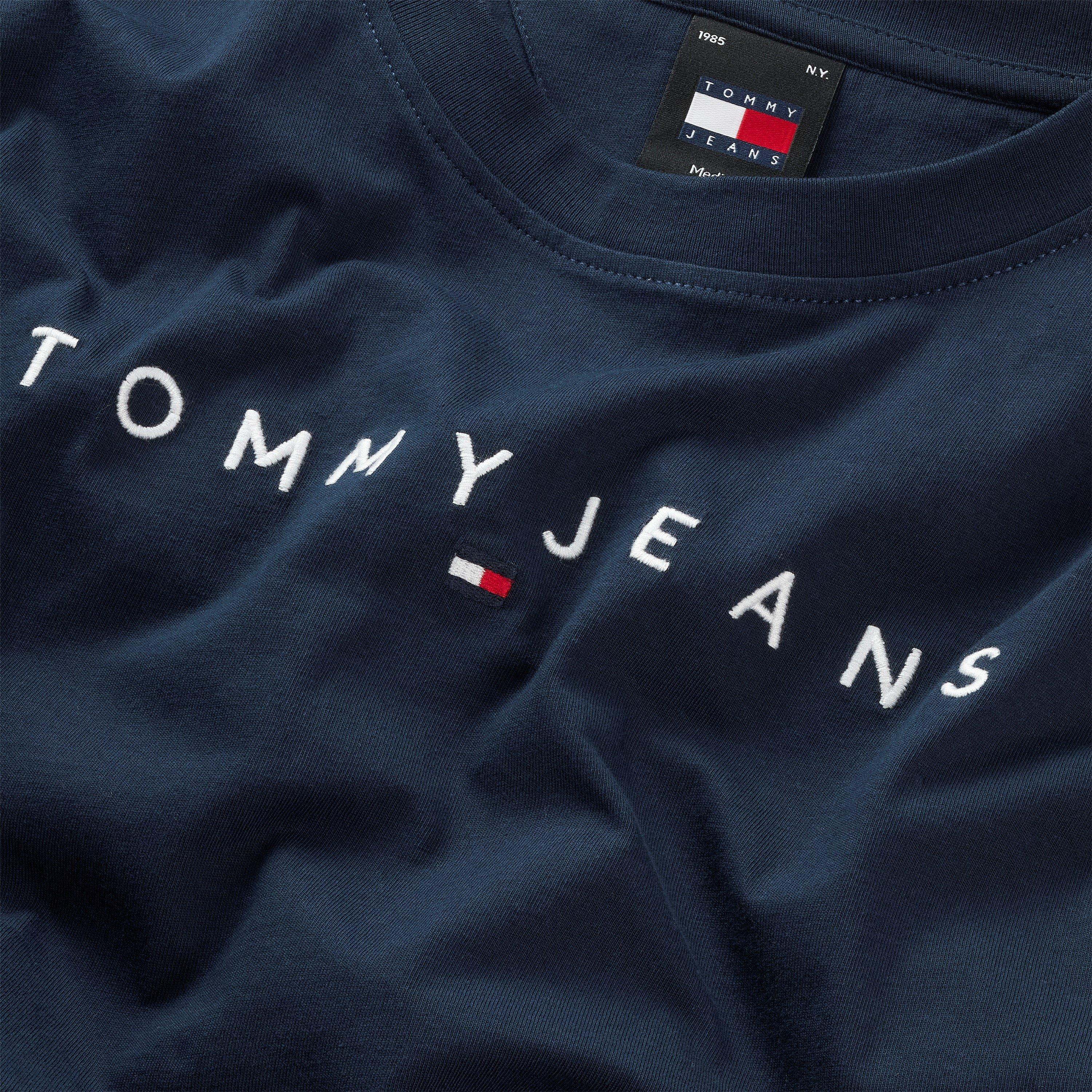 Dk Night Navy - Tommy Jeans - Men's Linear Logo T-Shirt - 4