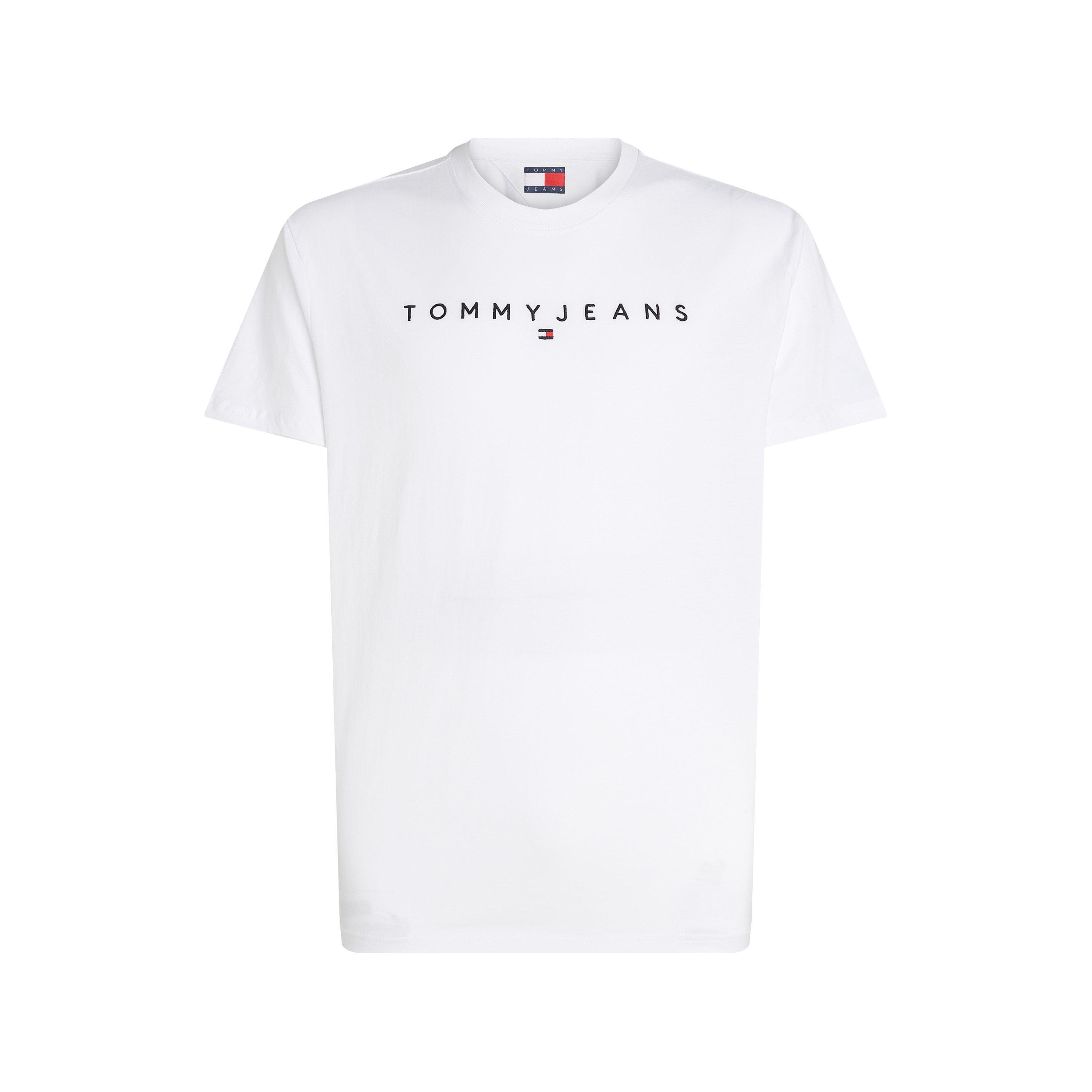 BIJELI V2 - Tommy Jeans - Men's TJM Linear Logo Regular Fit T-Shirt - 5