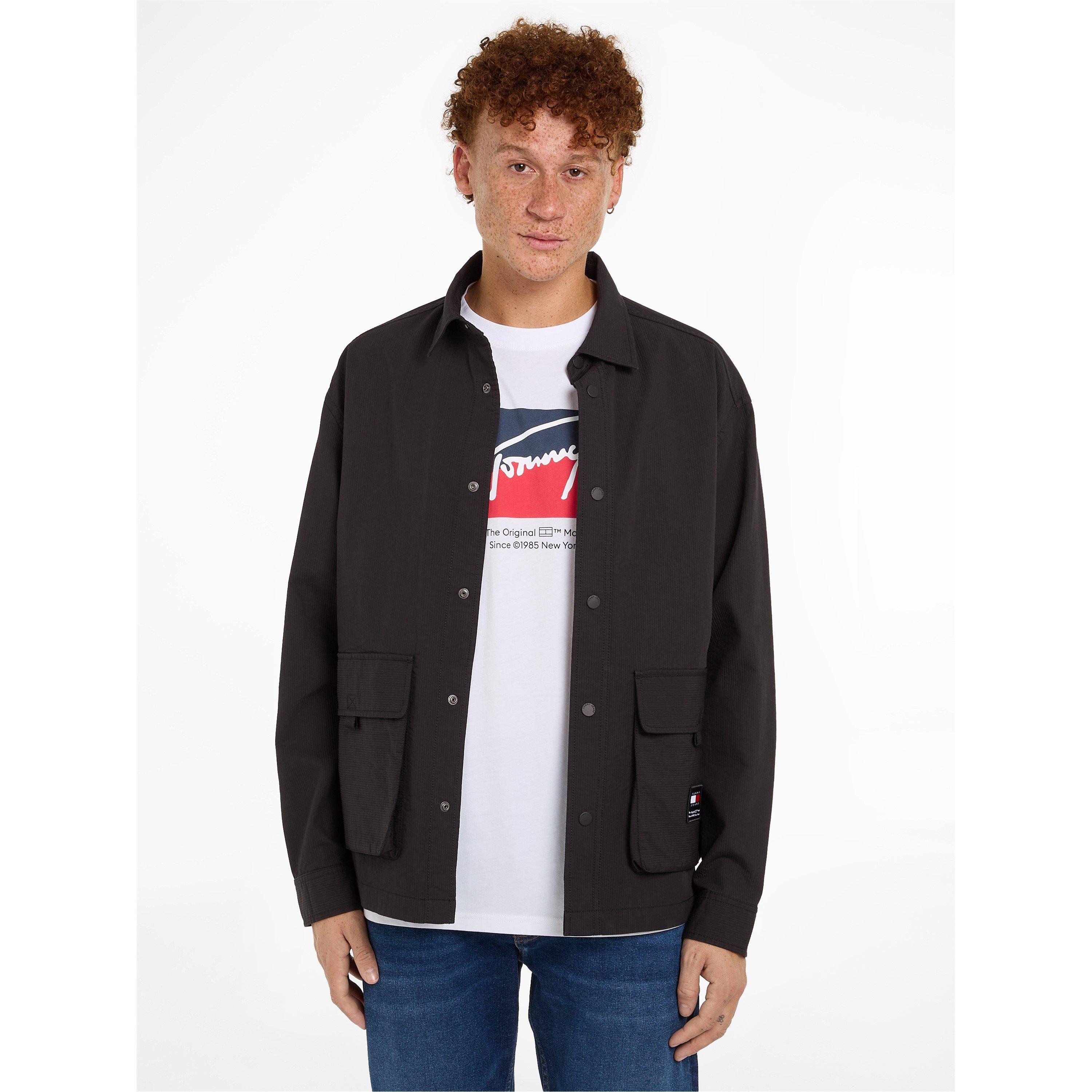 Zwart - Tommy Jeans - Men's Technical Structured Fit Overshirt - 3