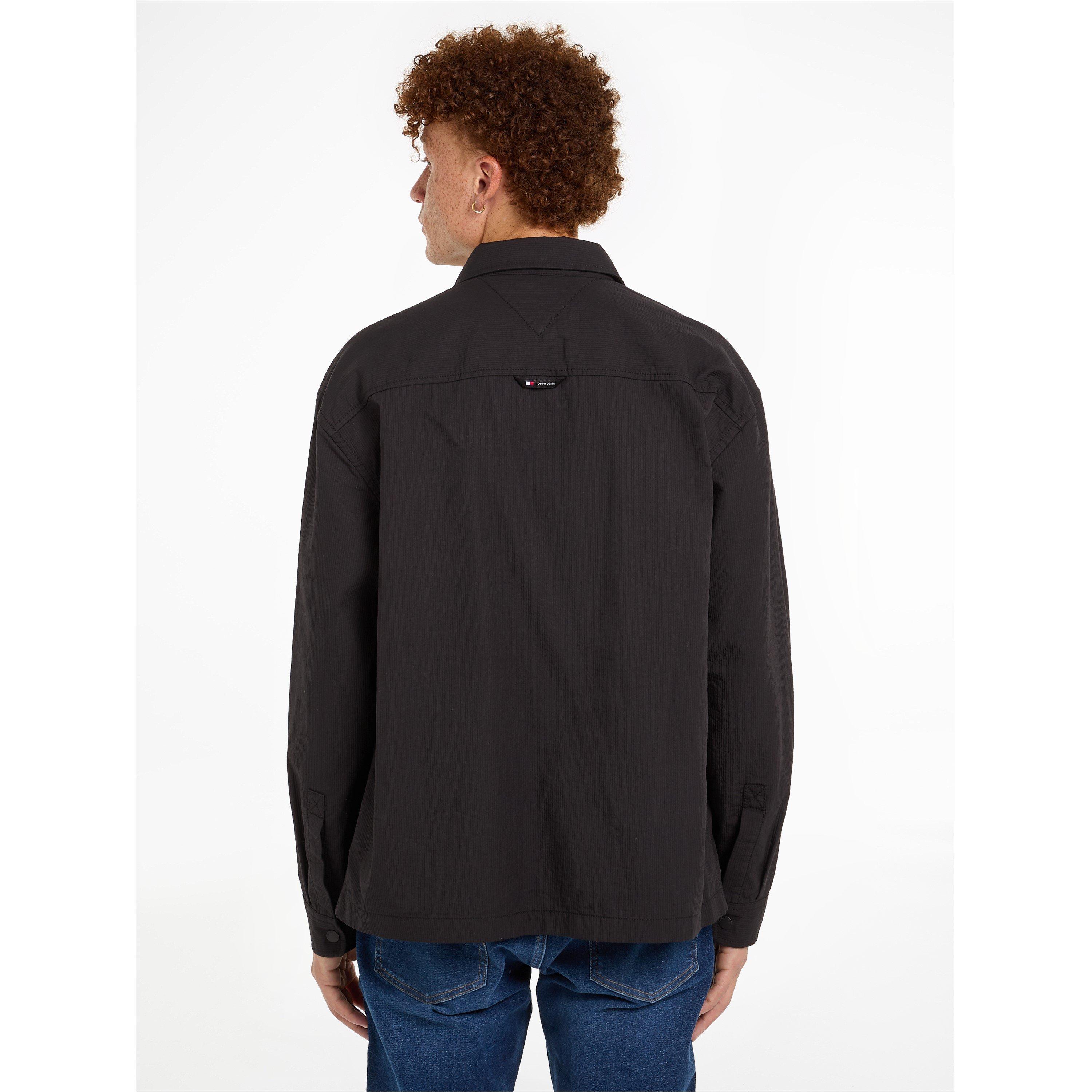 Zwart - Tommy Jeans - Men's Technical Structured Fit Overshirt - 4