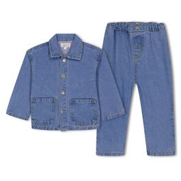 Hello World Studio Baby Boy Denim Jacket and Trouser Set