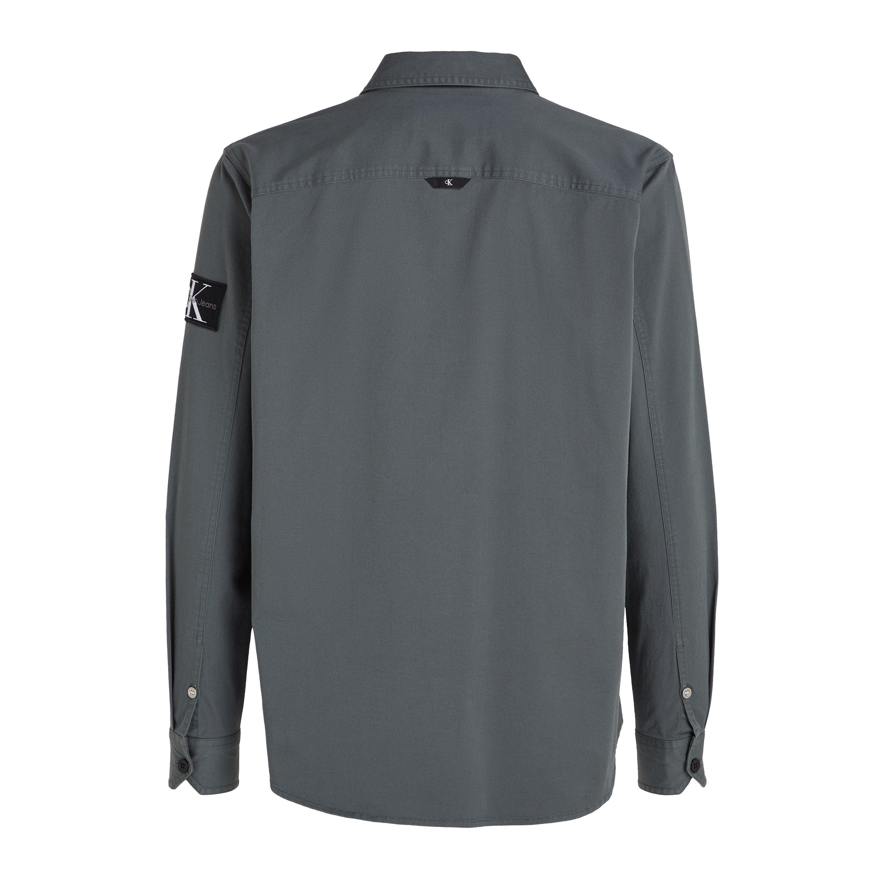 Endless Grey - Calvin Klein Jeans - Men's Monologo Badge Cotton Long Sleeve Overshirt - 6