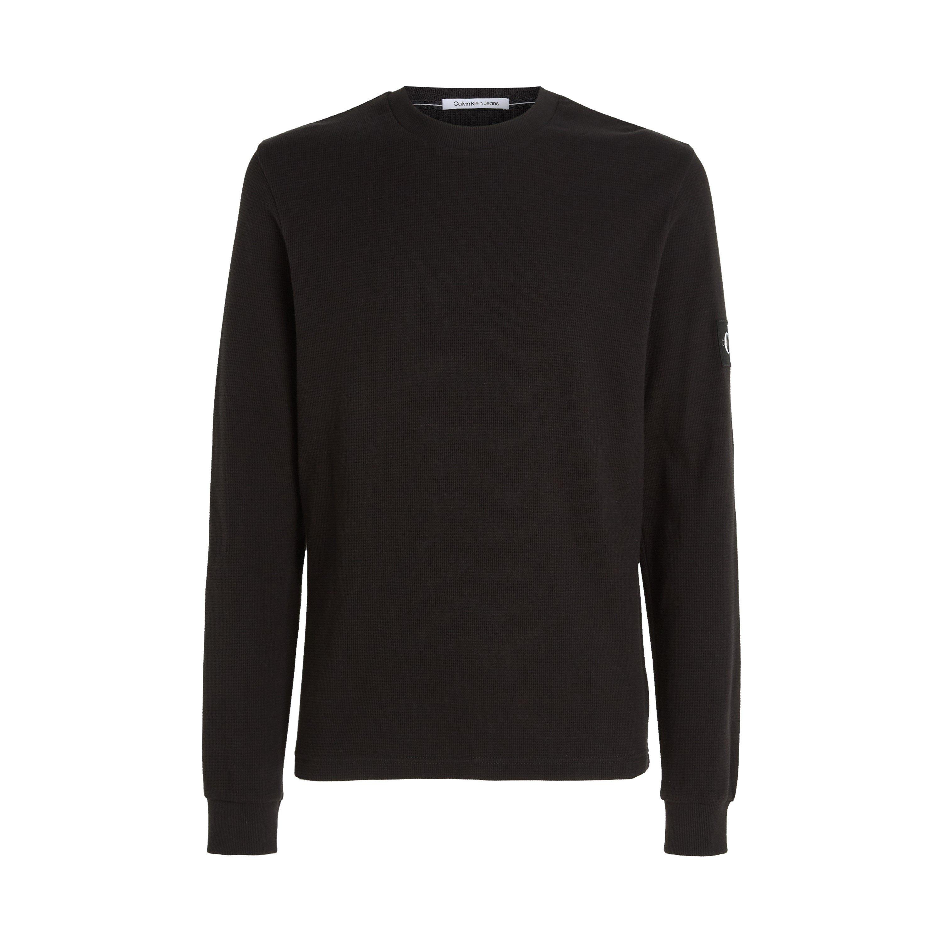 Calvin Klein Jeans Men's Waffle Long Sleeve Top - Ck Black - M