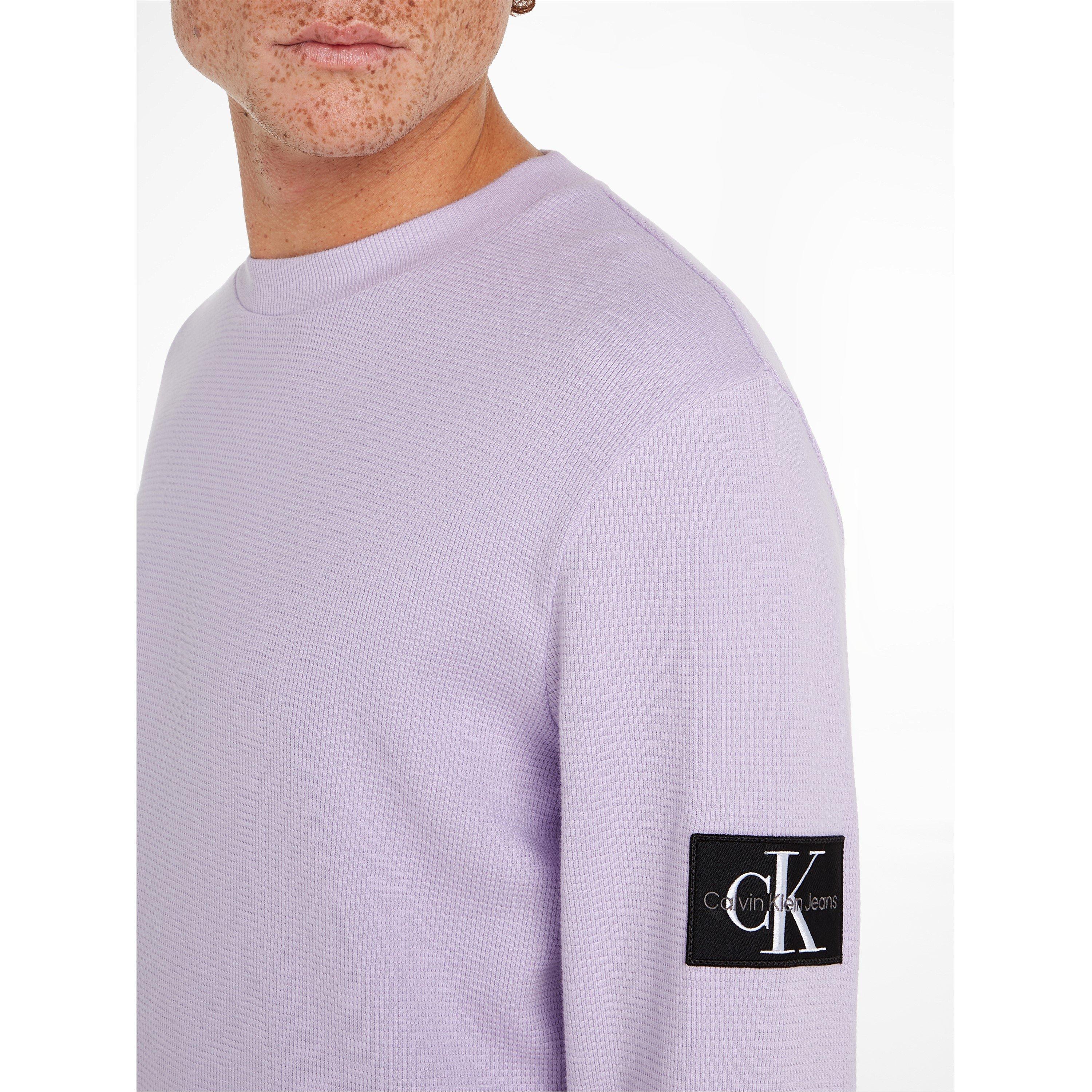 Pastel Lila - Calvin Klein Jeans - Waffle Long Sleeve Top - 2