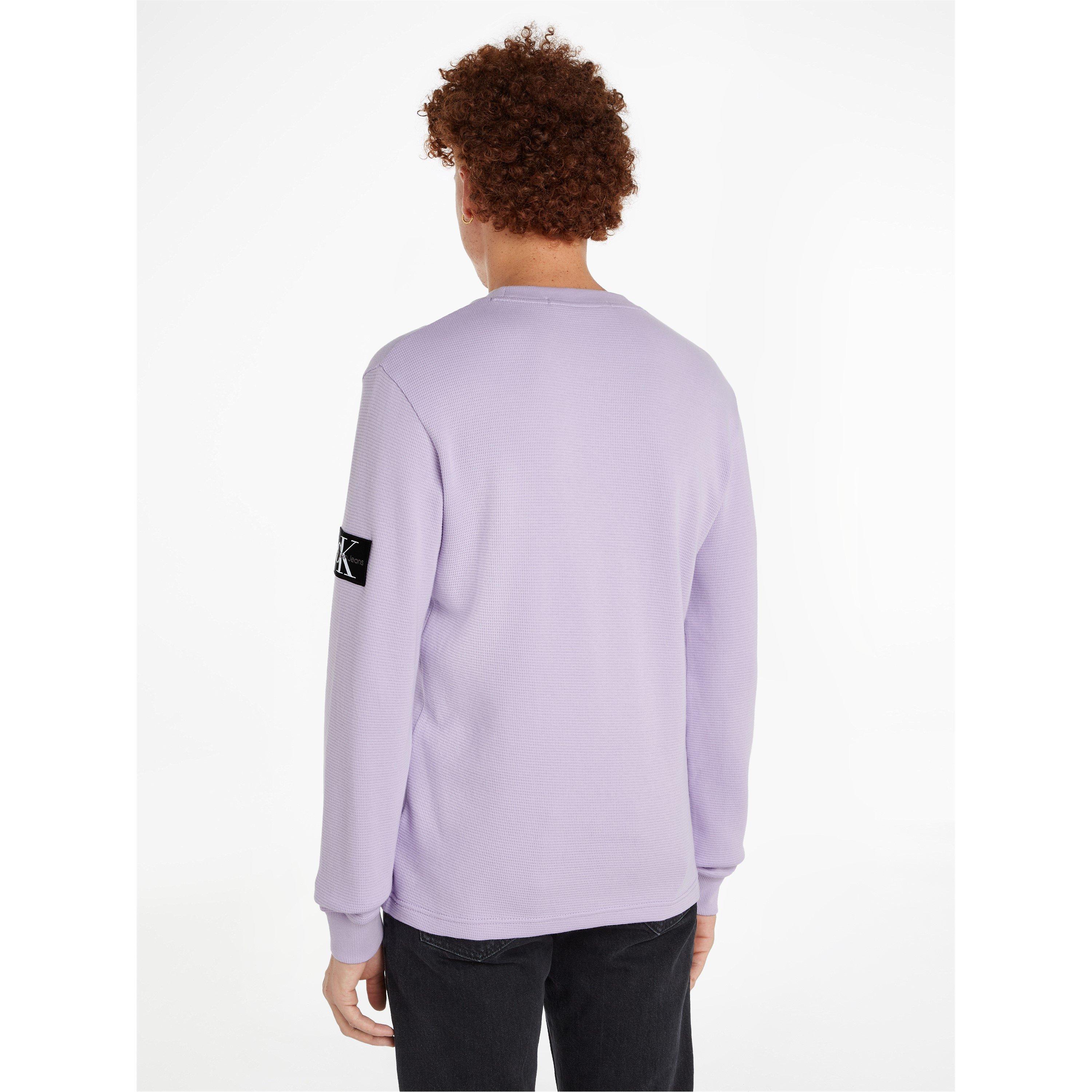 Pastel Lila - Calvin Klein Jeans - Waffle Long Sleeve Top - 3