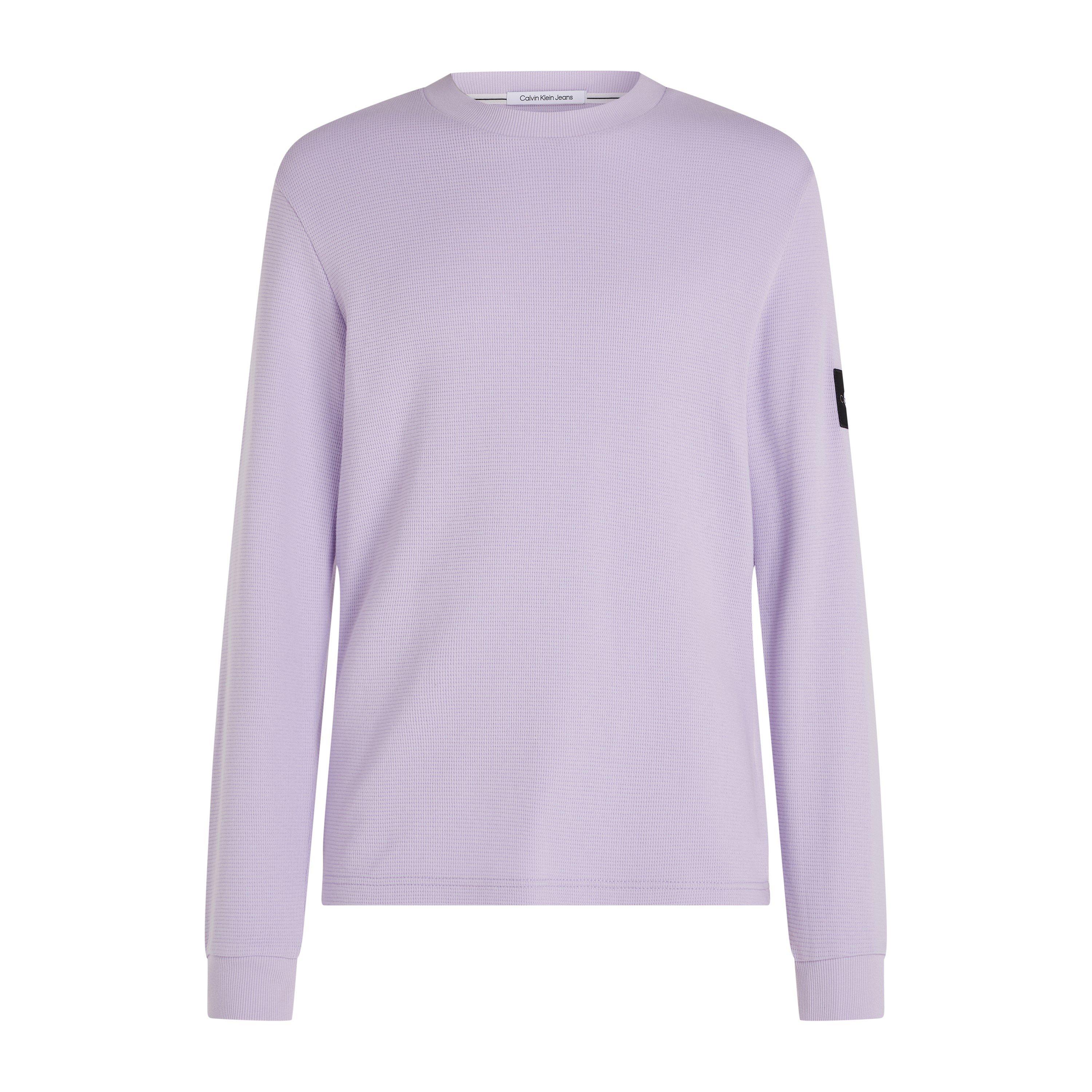 Pastel Lila - Calvin Klein Jeans - Waffle Long Sleeve Top - 5