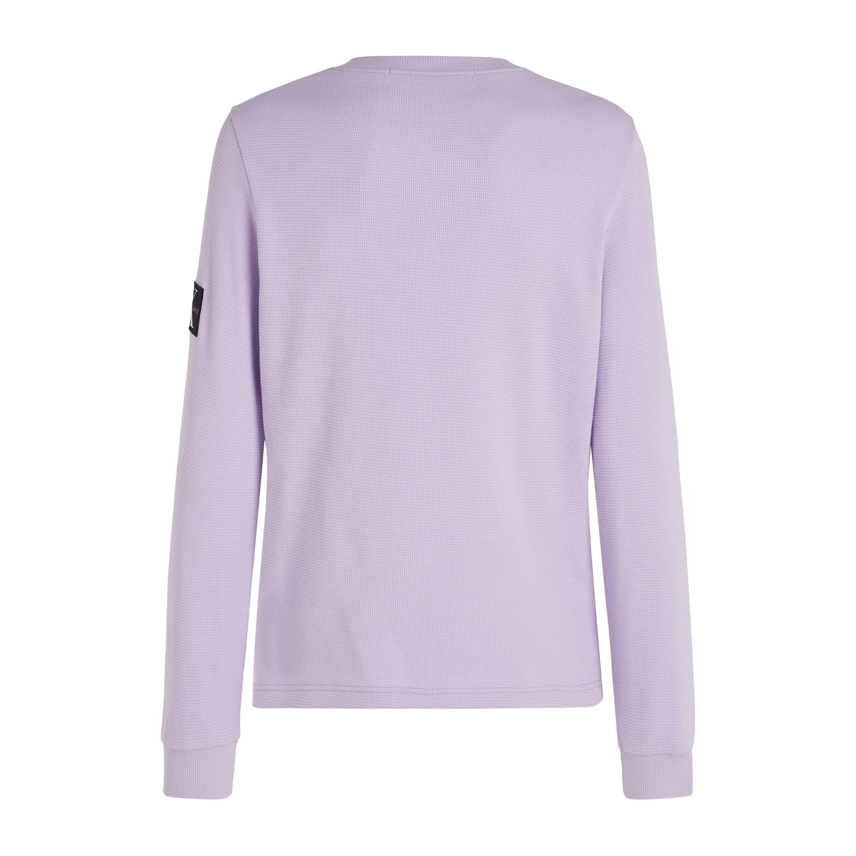 Pastel Lila - Calvin Klein Jeans - Waffle Long Sleeve Top - 6
