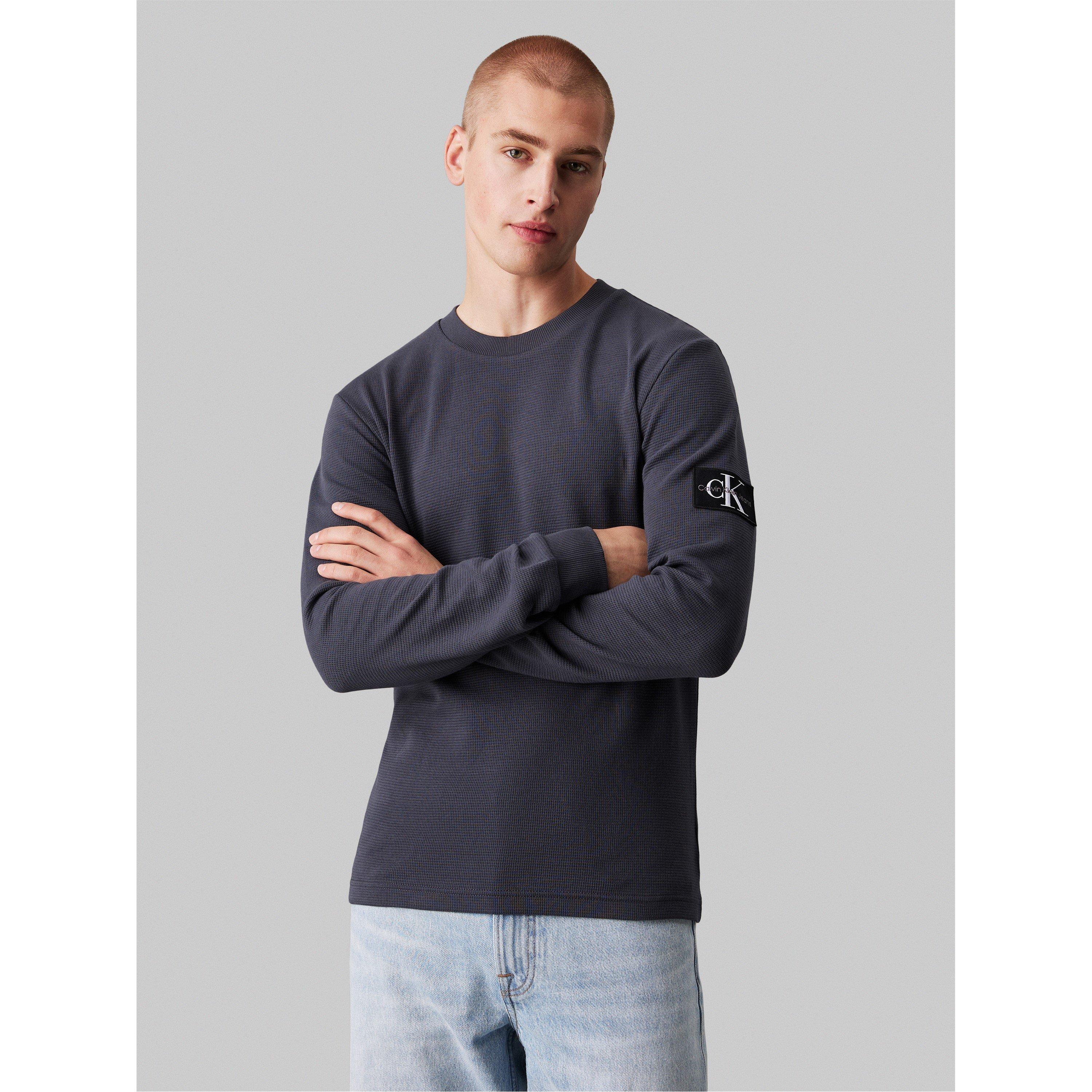 Ebony - Calvin Klein Jeans - Waffle Long Sleeve Top - 1