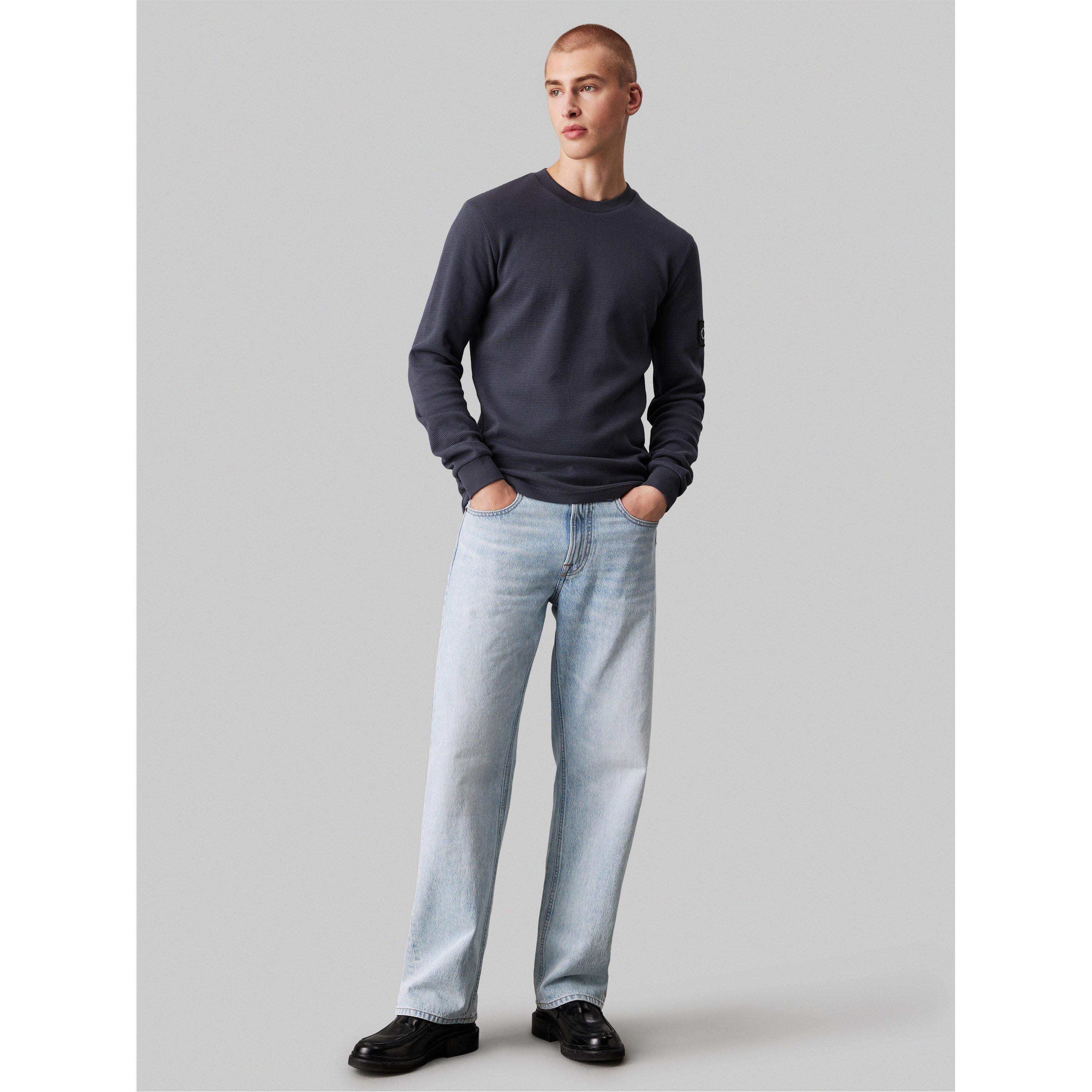 Ebony - Calvin Klein Jeans - Waffle Long Sleeve Top - 2
