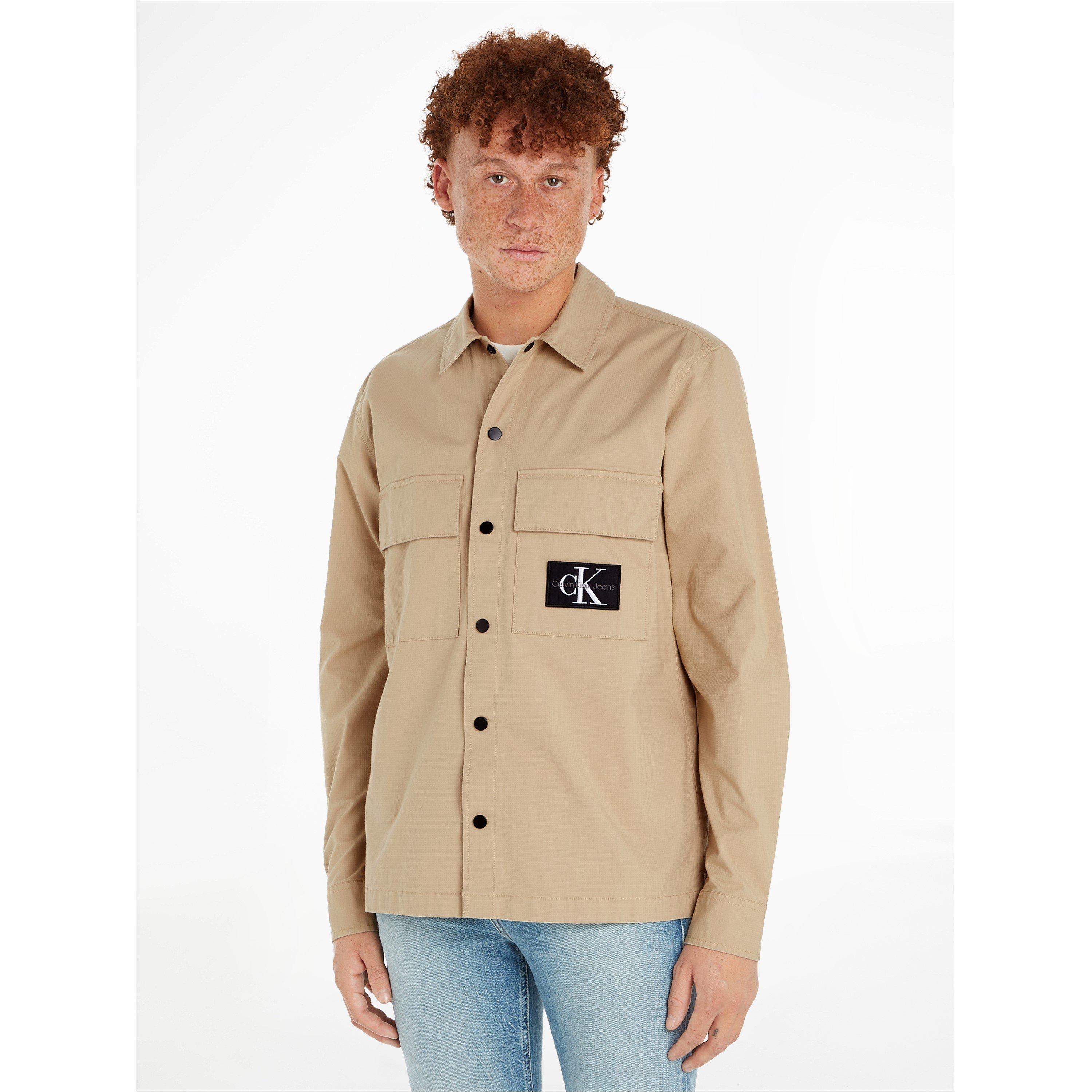 Travertino - Calvin Klein Jeans - Men's Badge Pocket Overshirt - 3