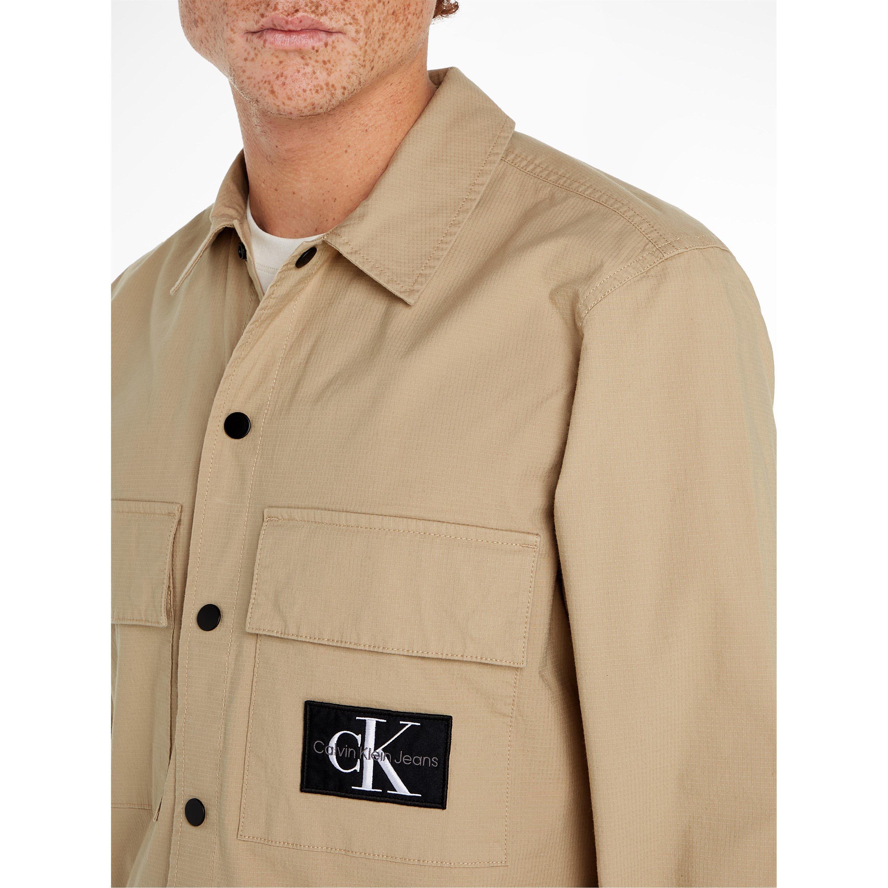 Travertino - Calvin Klein Jeans - Men's Badge Pocket Overshirt - 5